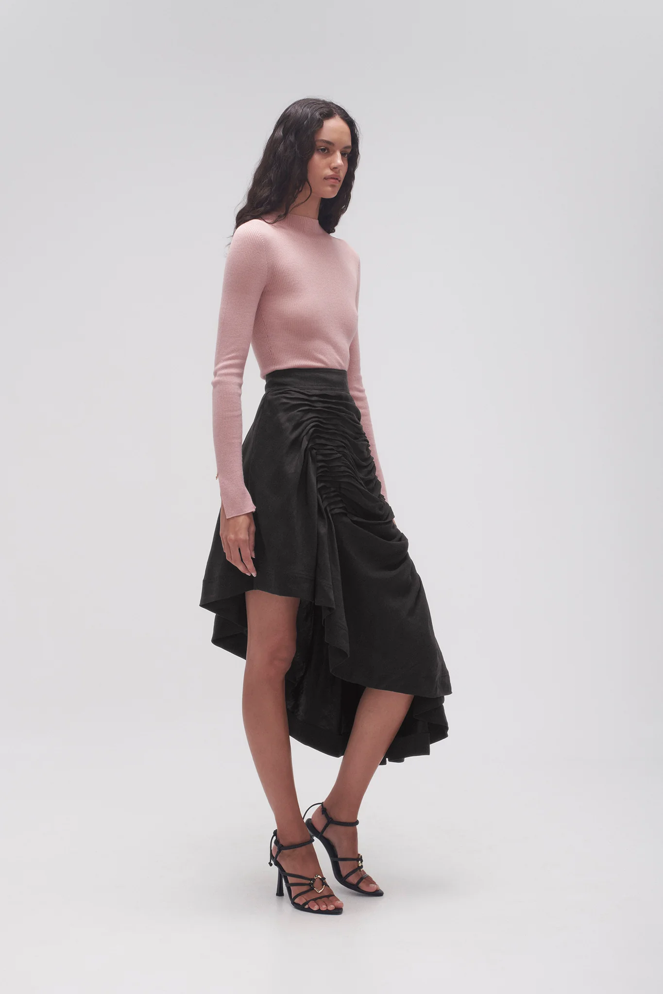 Memoir Asymmetric Midi Skirt