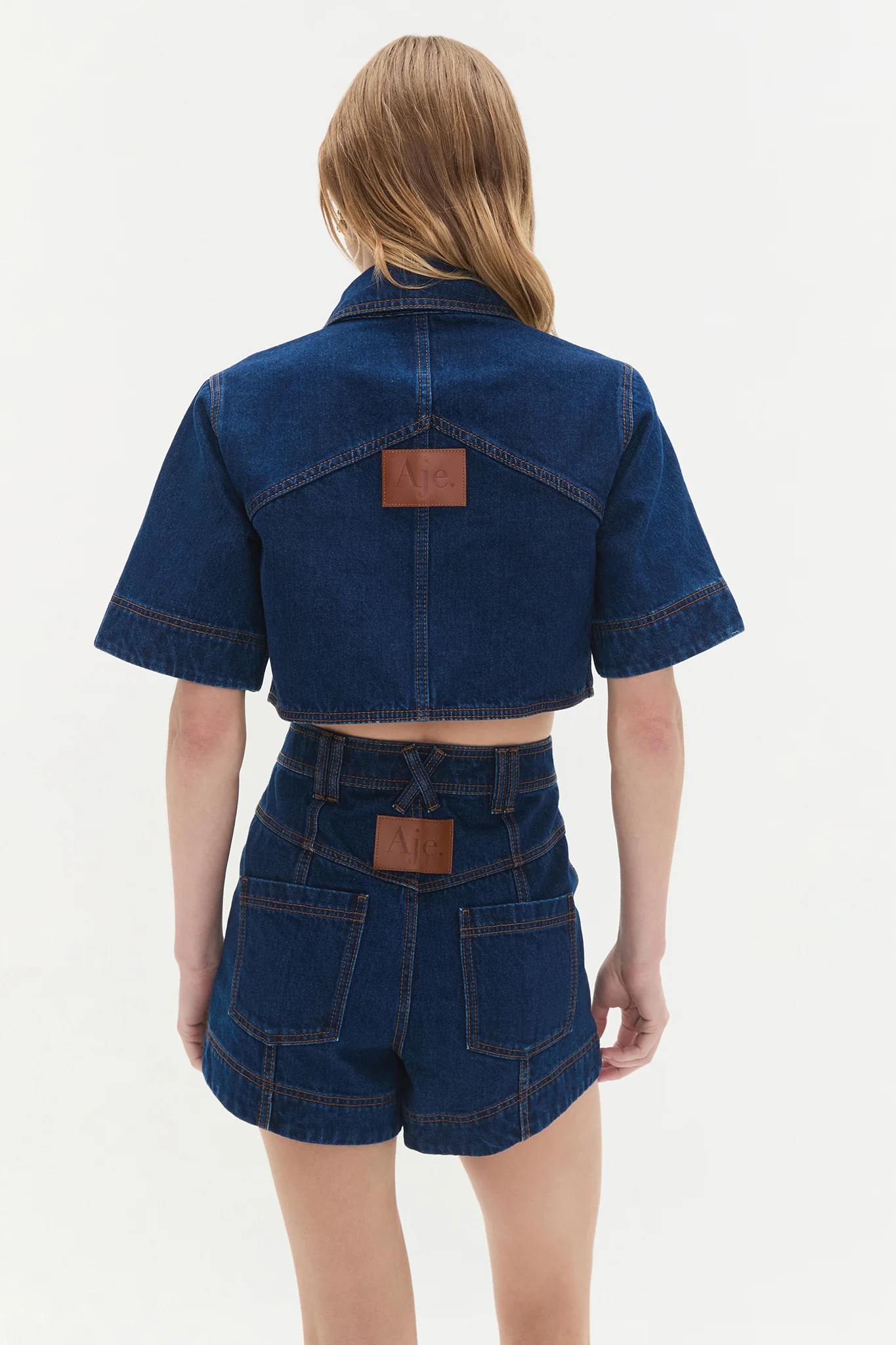 Gianna Denim Cropped Top