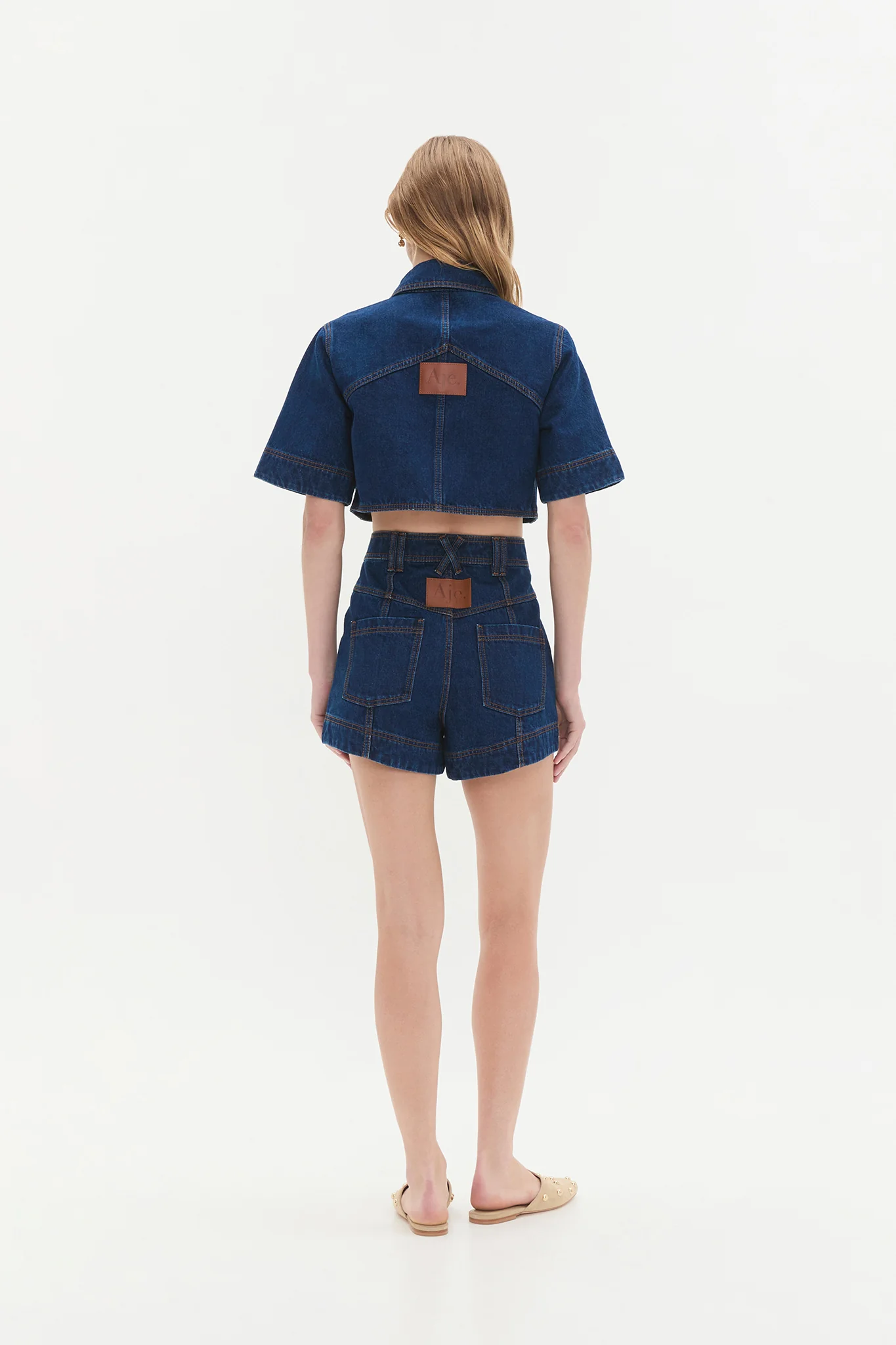 Gianna Denim Cropped Top