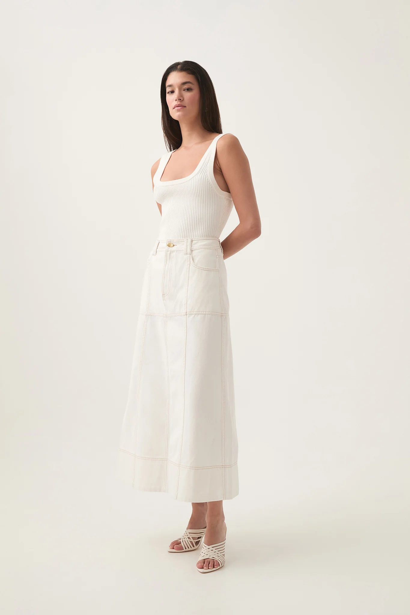 Emilie Denim Midi Skirt