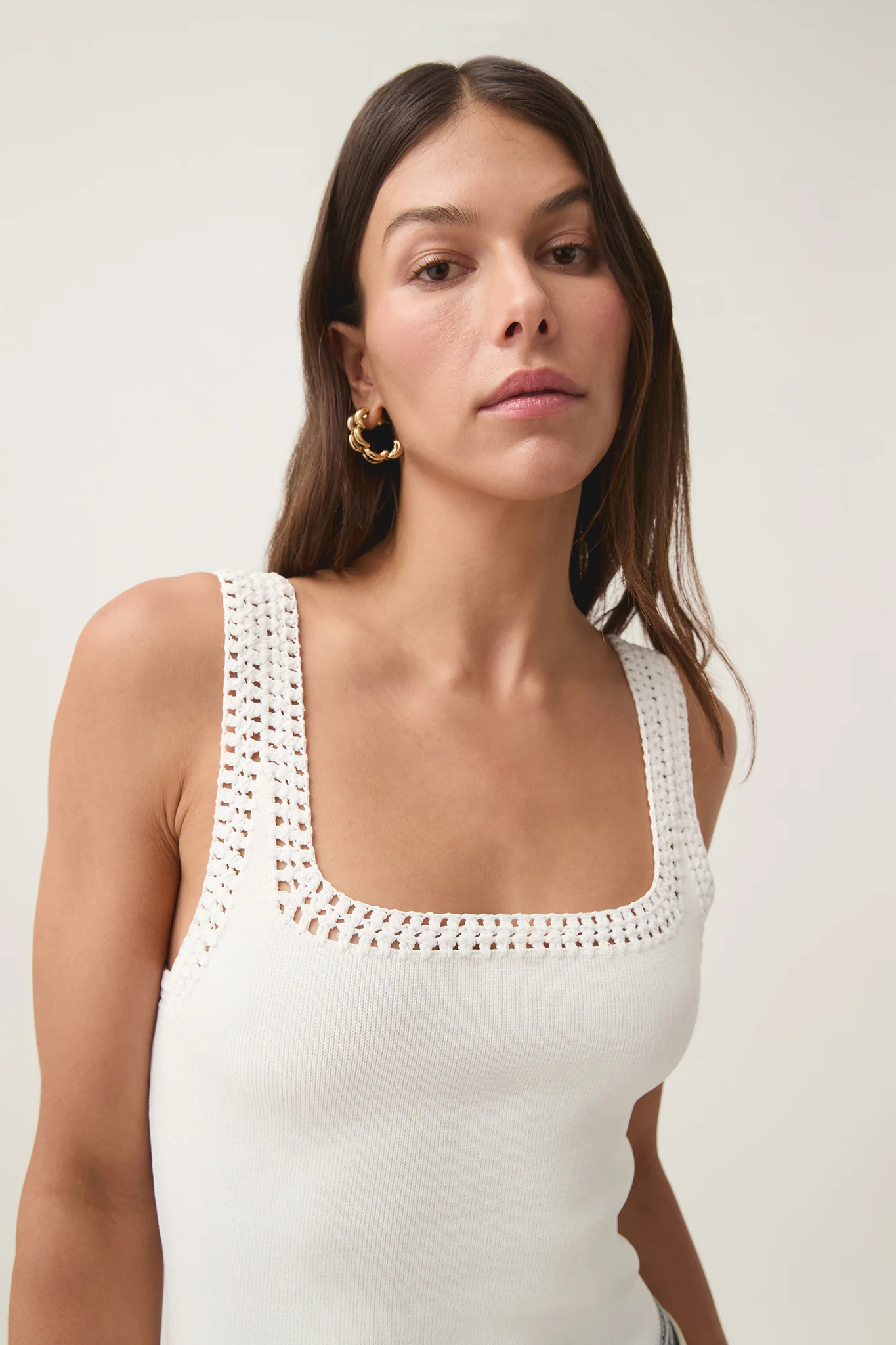 Tazia Crocheted Edge Tank