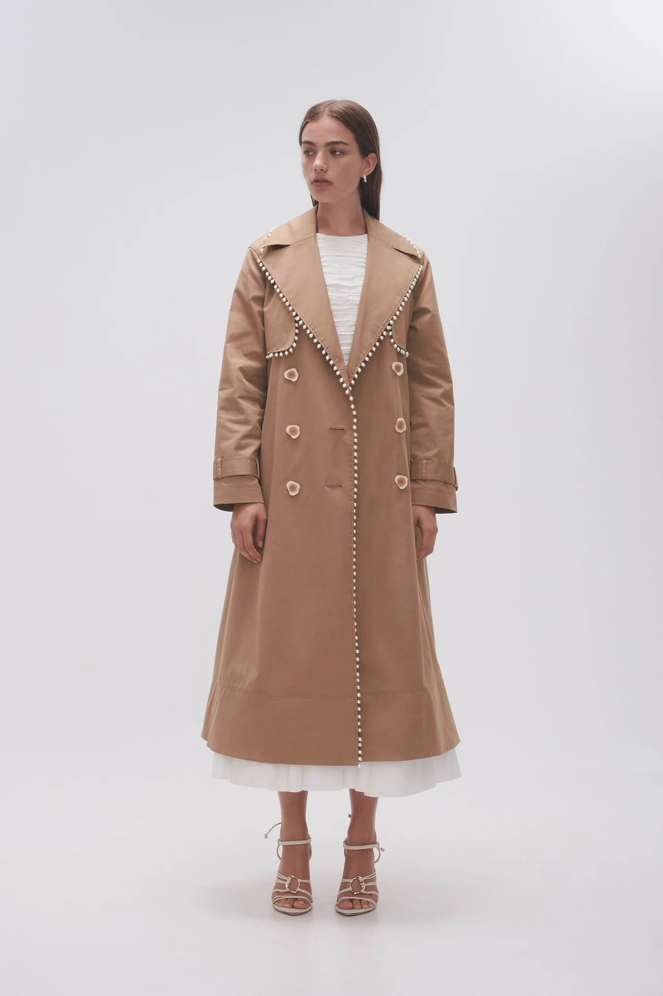 Constellation Pearl Trim Coat