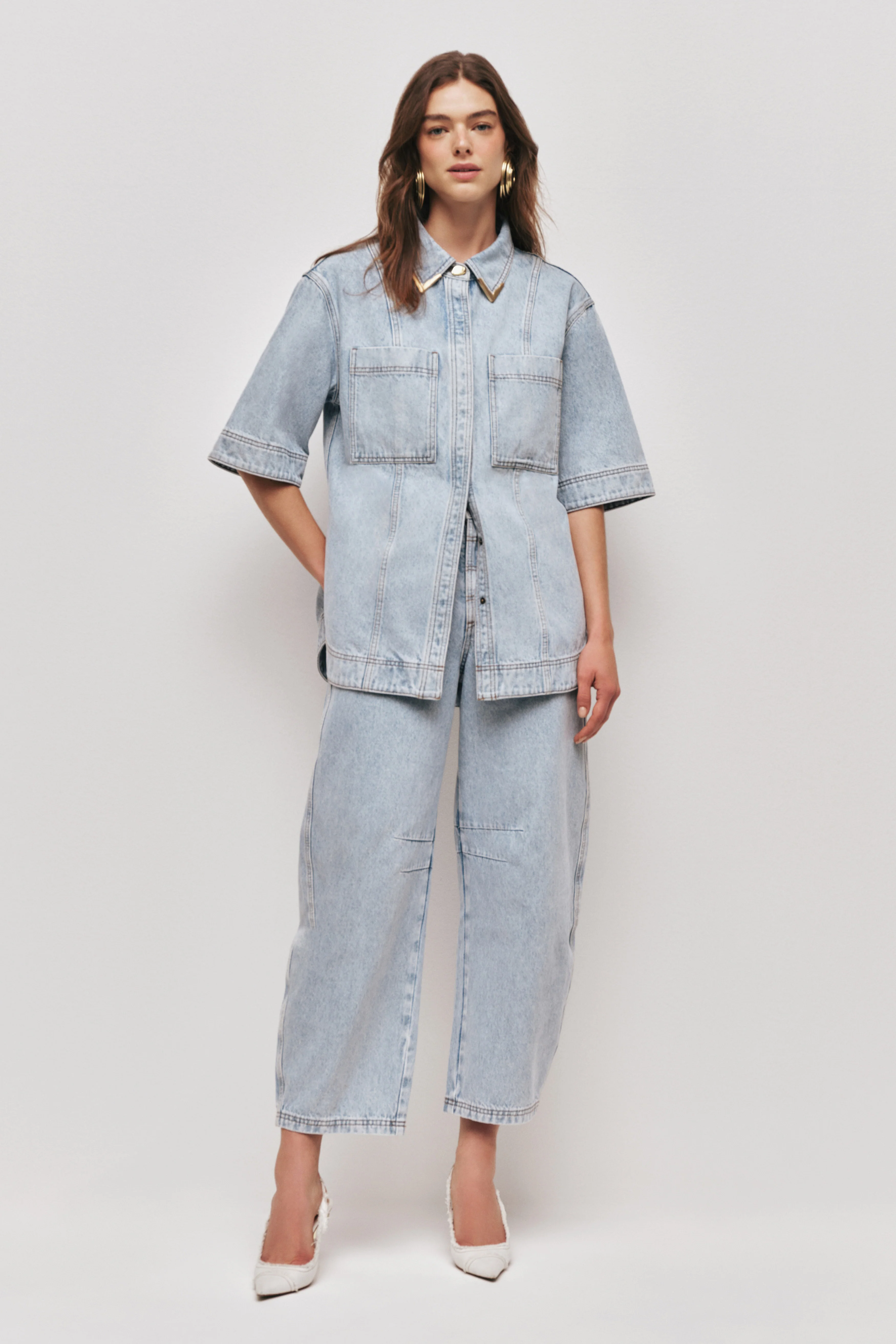 Amie Denim Ss Shirt