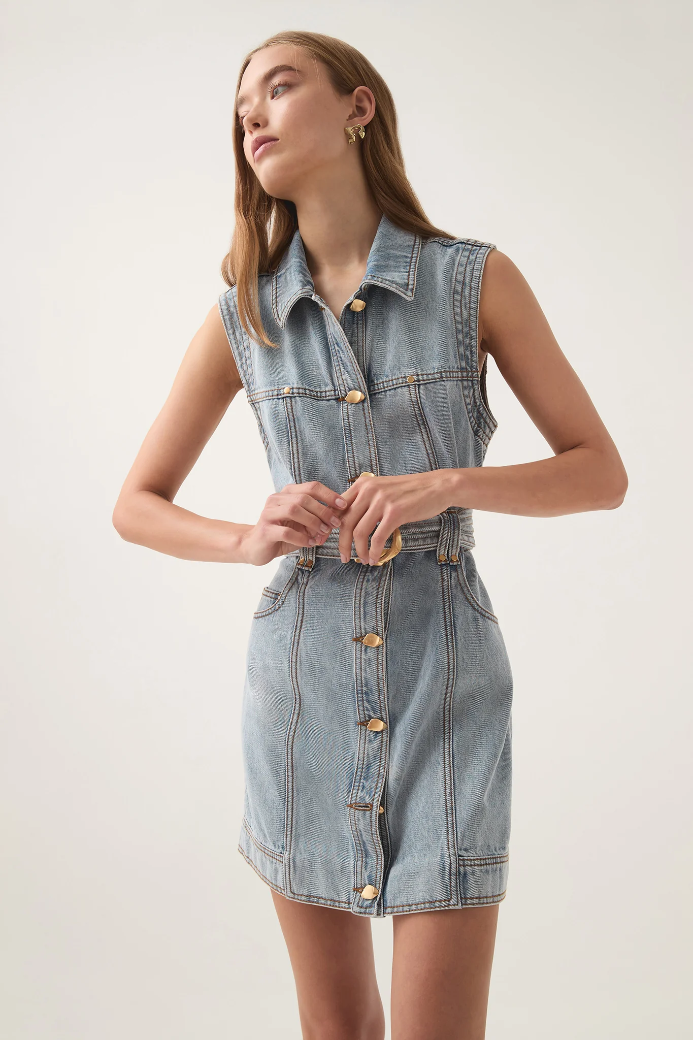 Ray Denim Mini Dress