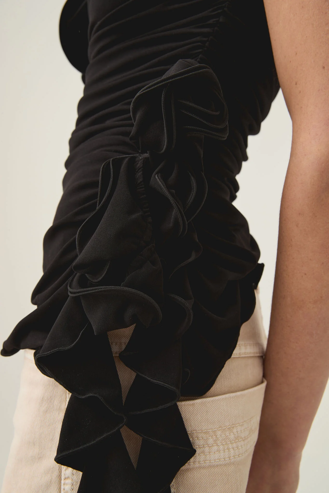Serene Asymmetric Gathered Top