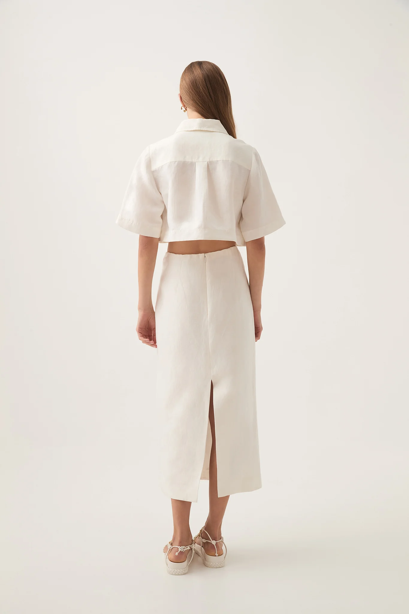 Mirrors Embroidered Midi Skirt