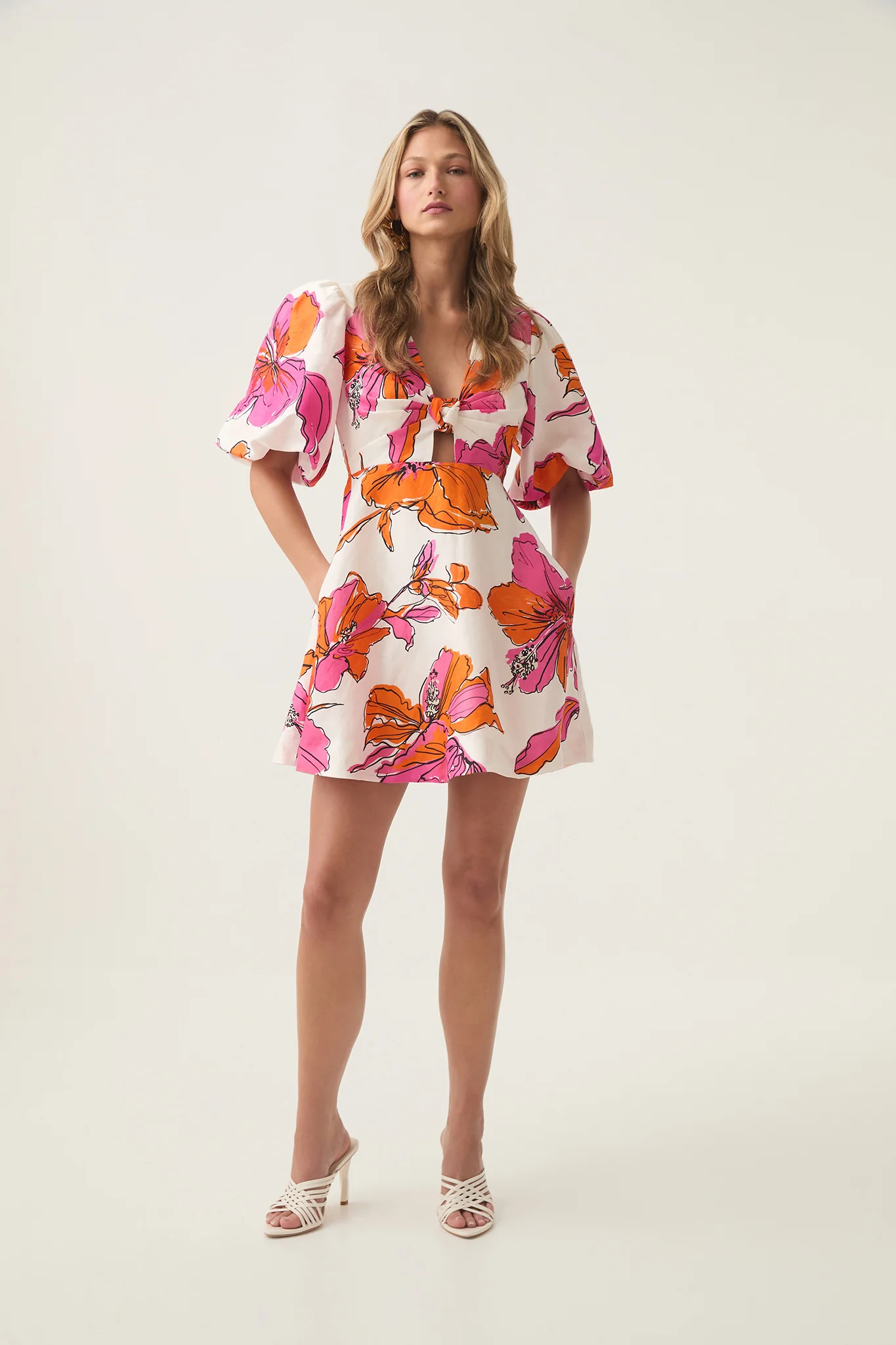 Overflow Knotted Mini Dress