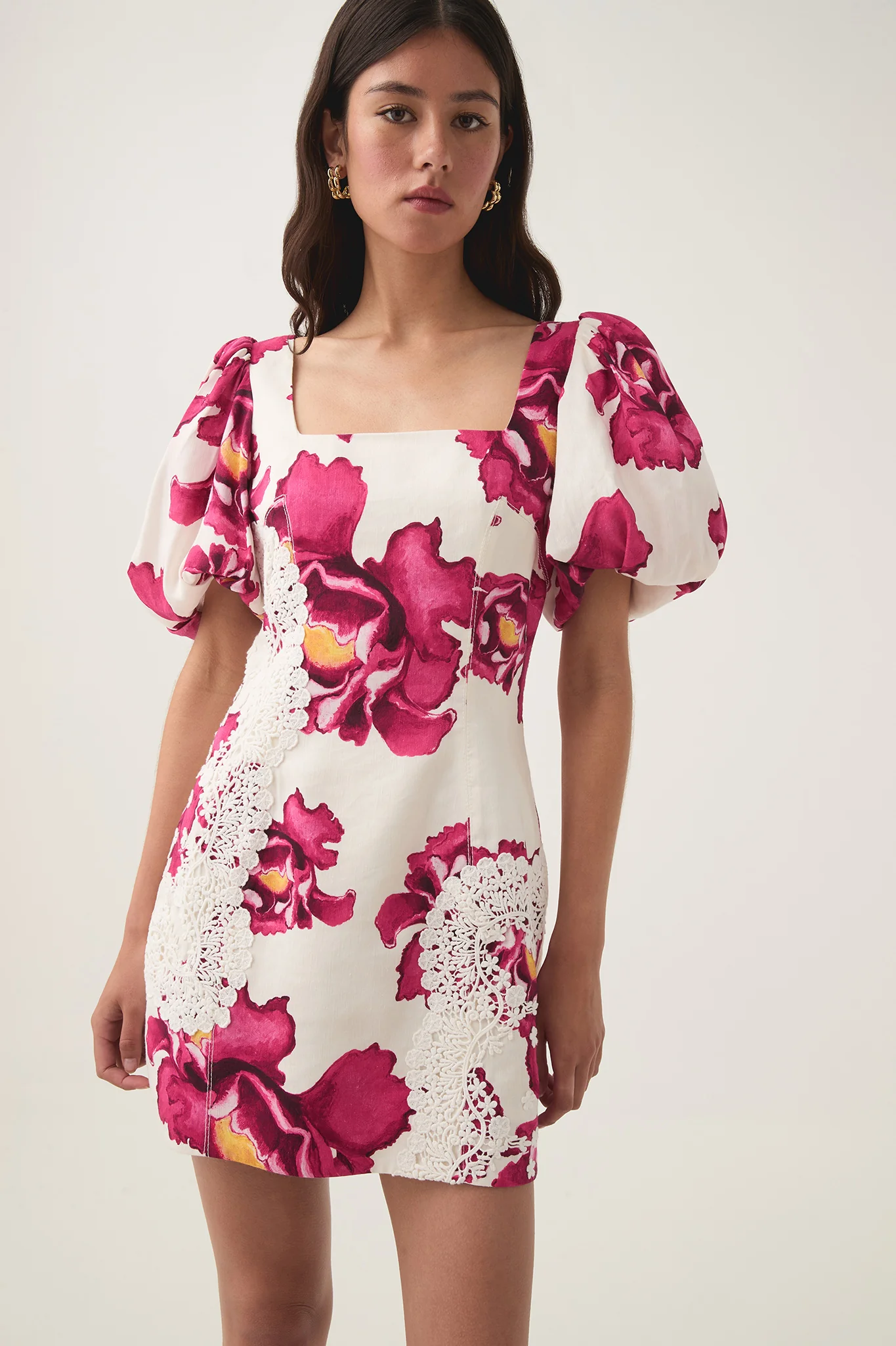 Solace Lace Trim Mini Dress