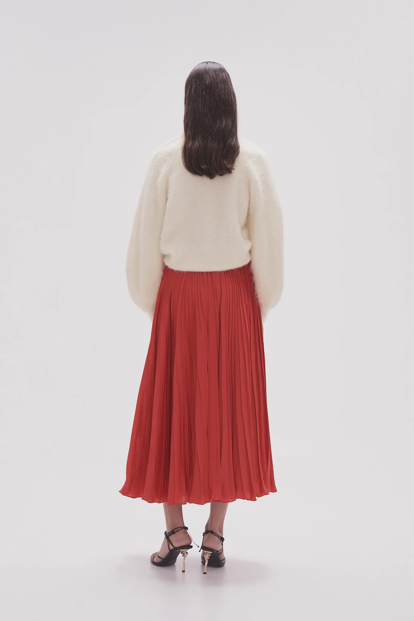 Wondrous Pleated Satin Skirt