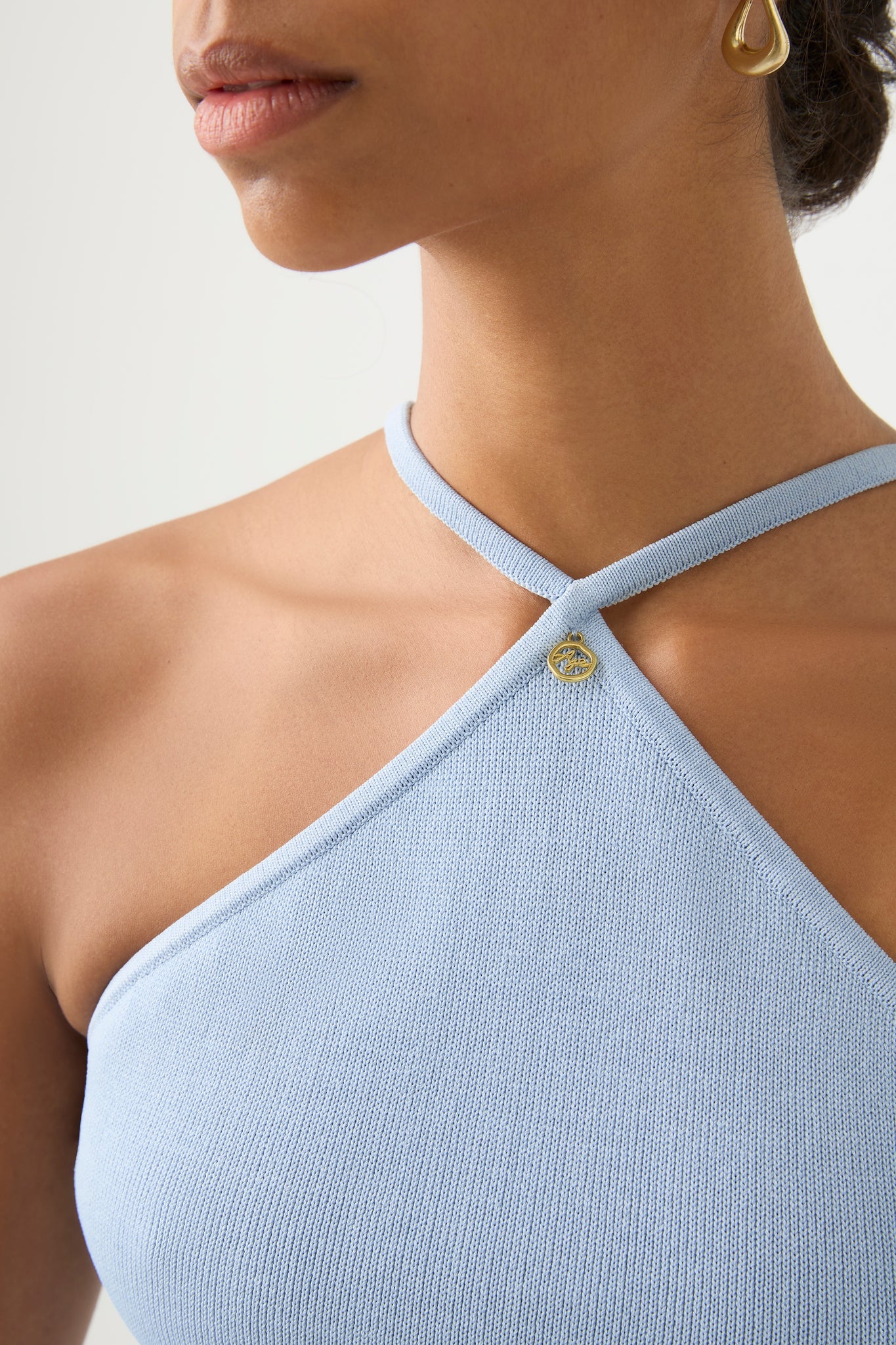 Xanthe Halter Knit Crop Top