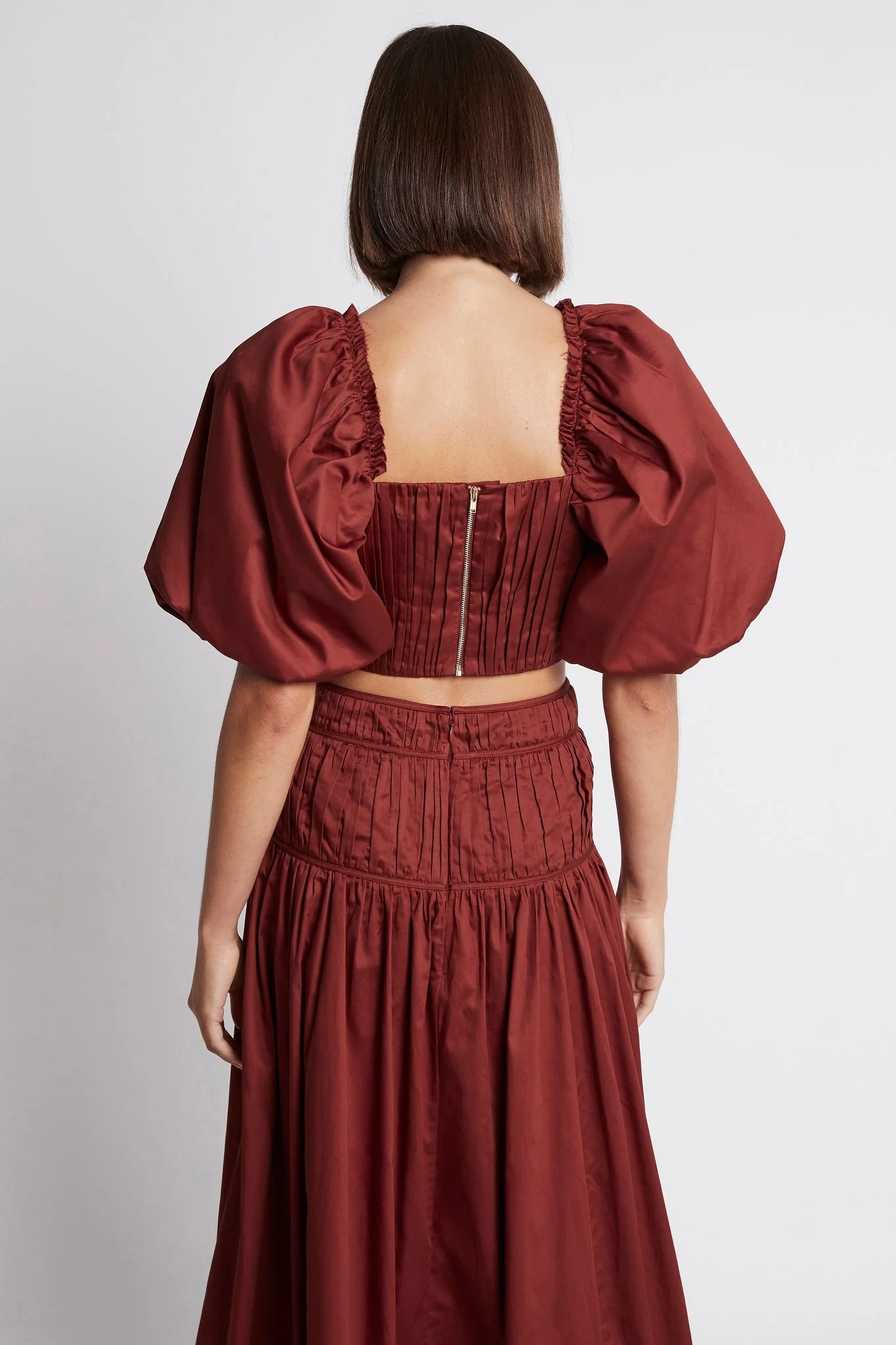 Enamour Puff Sleeve Cropped Top