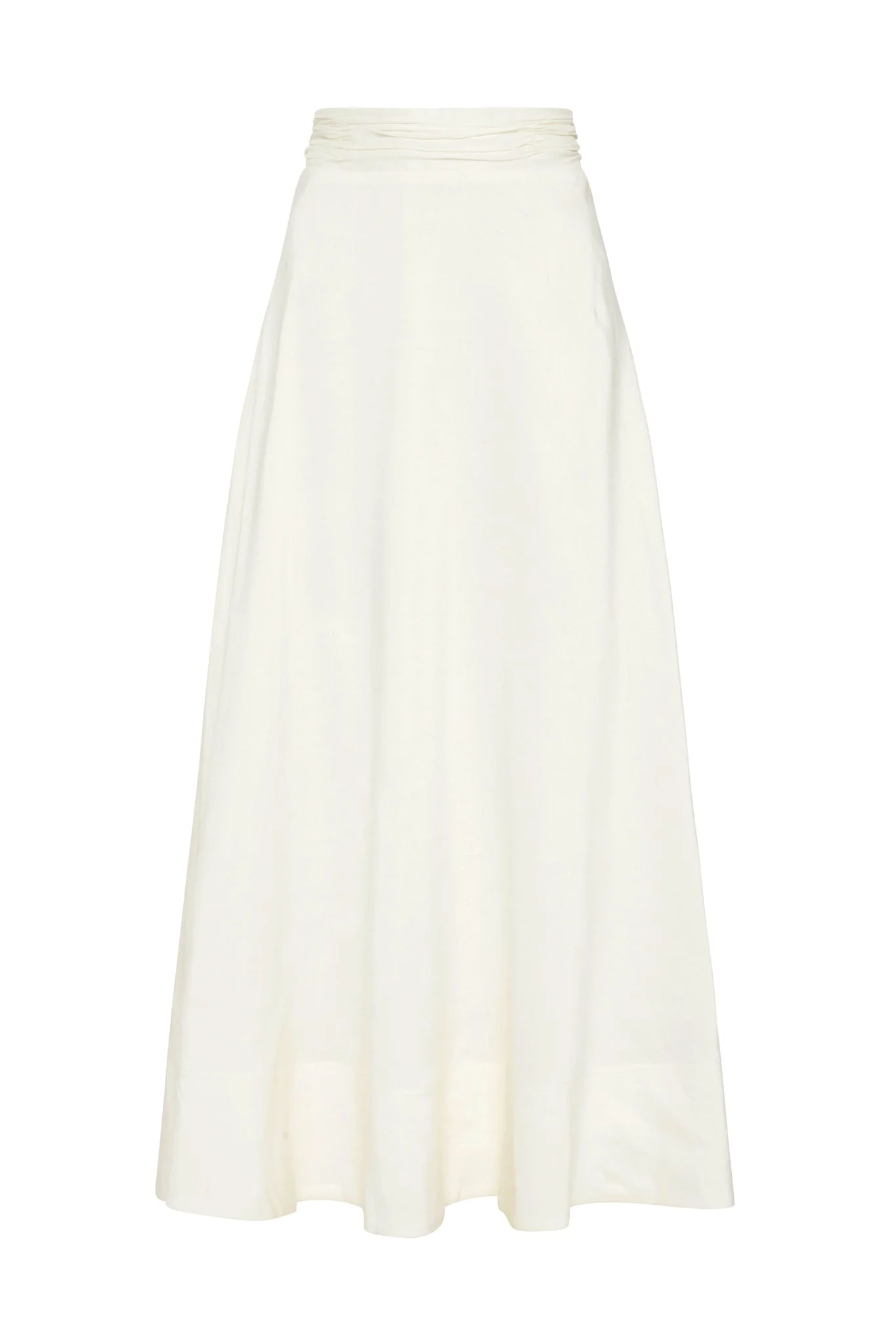 Bonjour Ruched Waist Midi Skirt