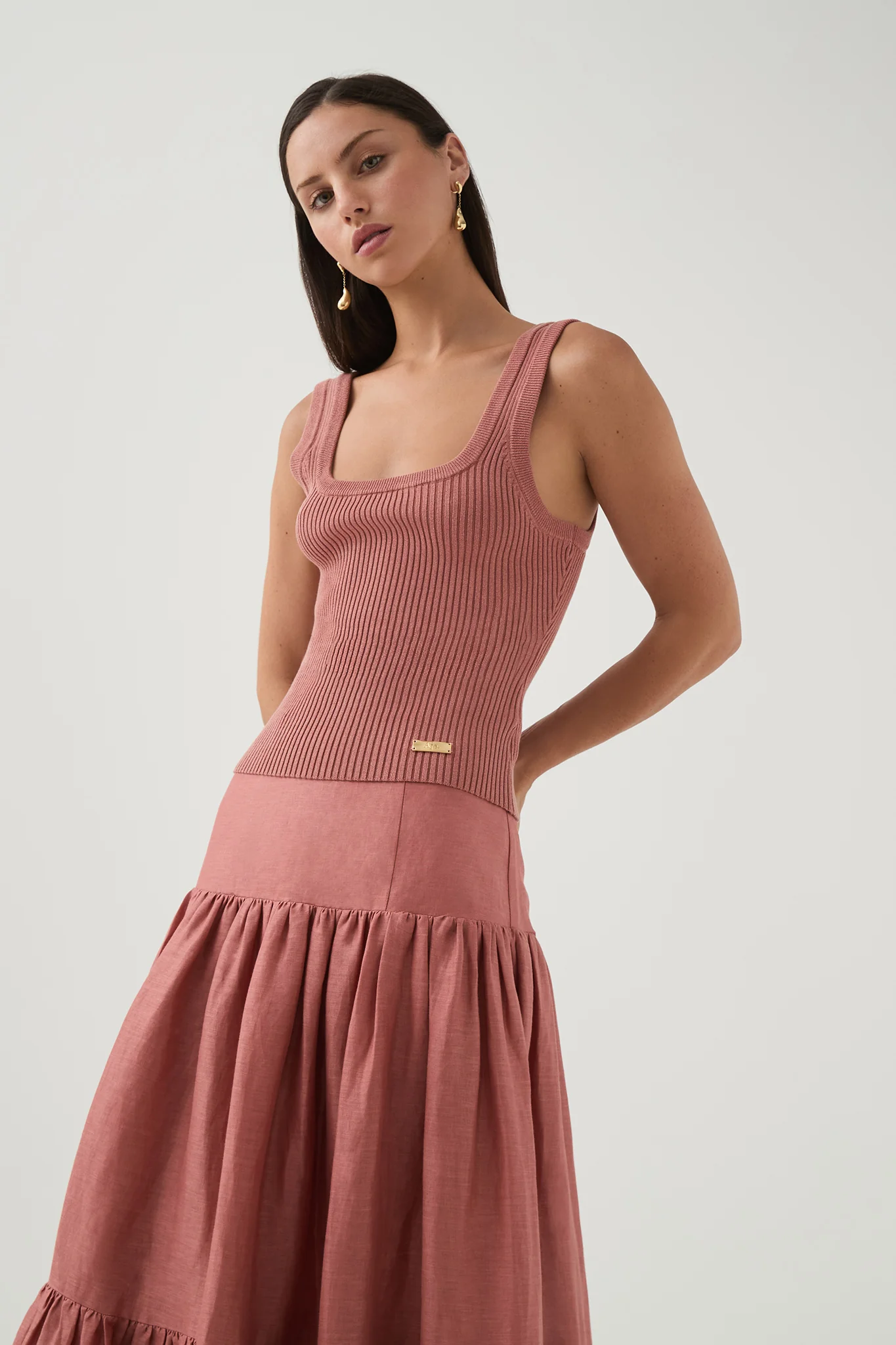 Bronte Scoop Neck Rib Tank