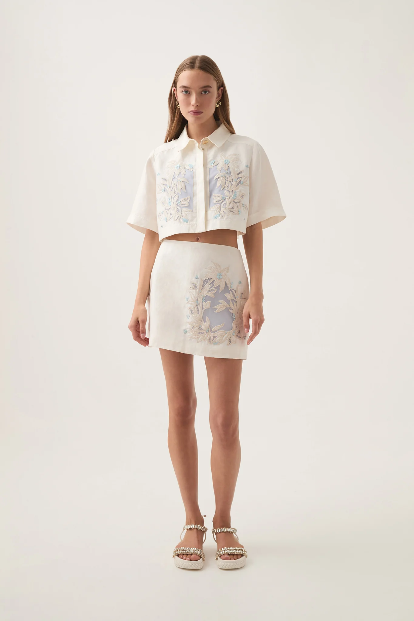 11560-mirrors-embroidered-mini-skirt-1.webp Mirrors Embroidered Mini Skirt