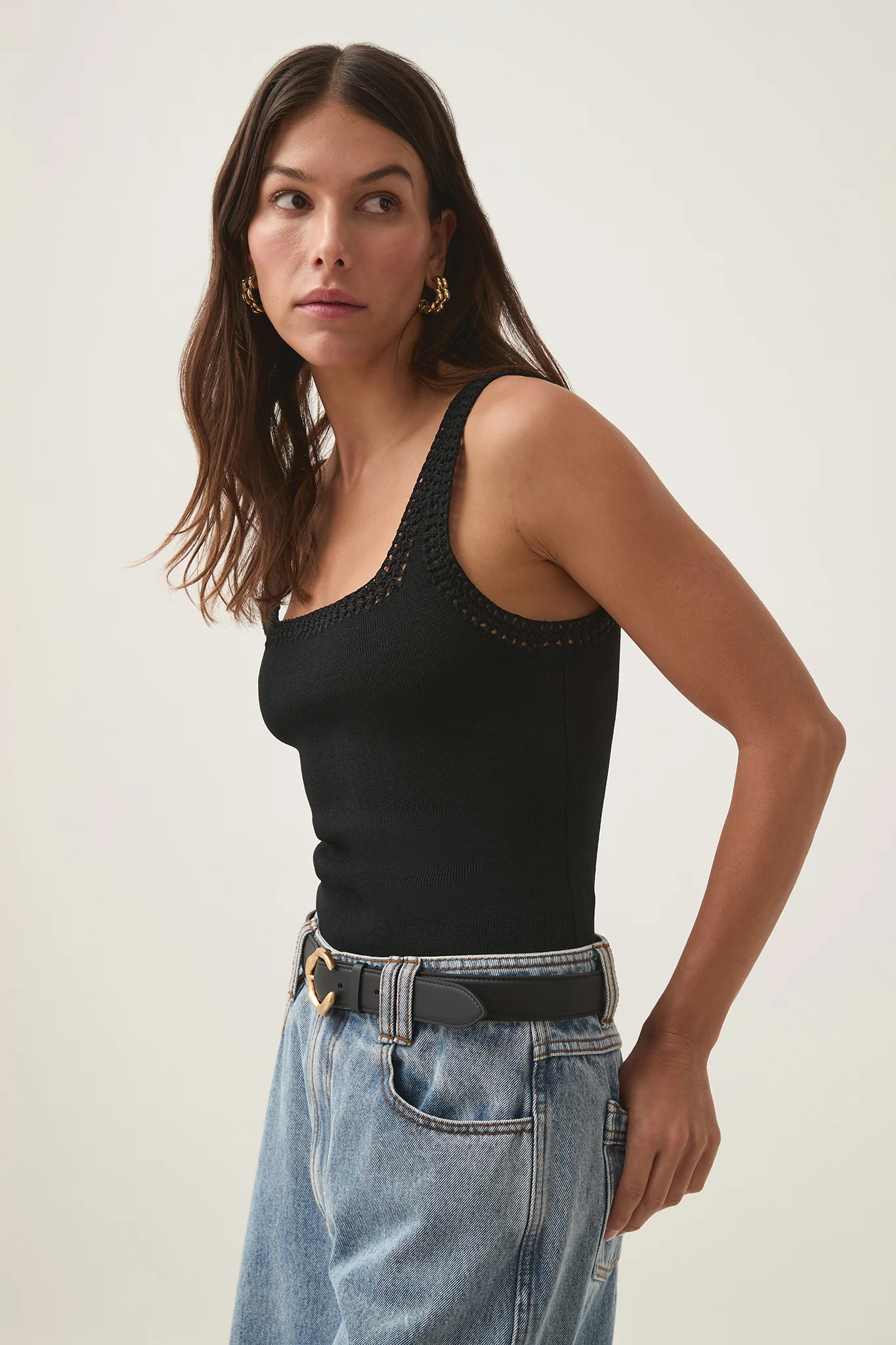 Tazia Crocheted Edge Tank