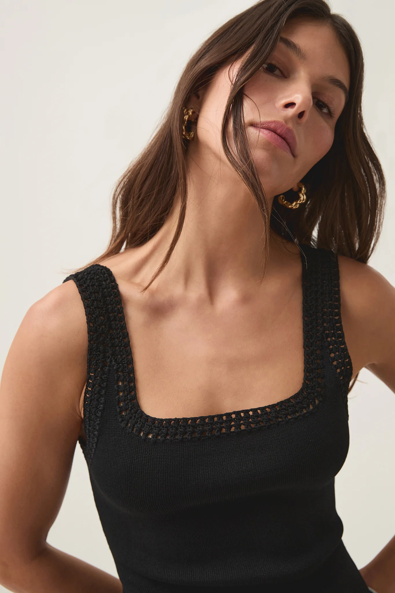 Tazia Crocheted Edge Tank