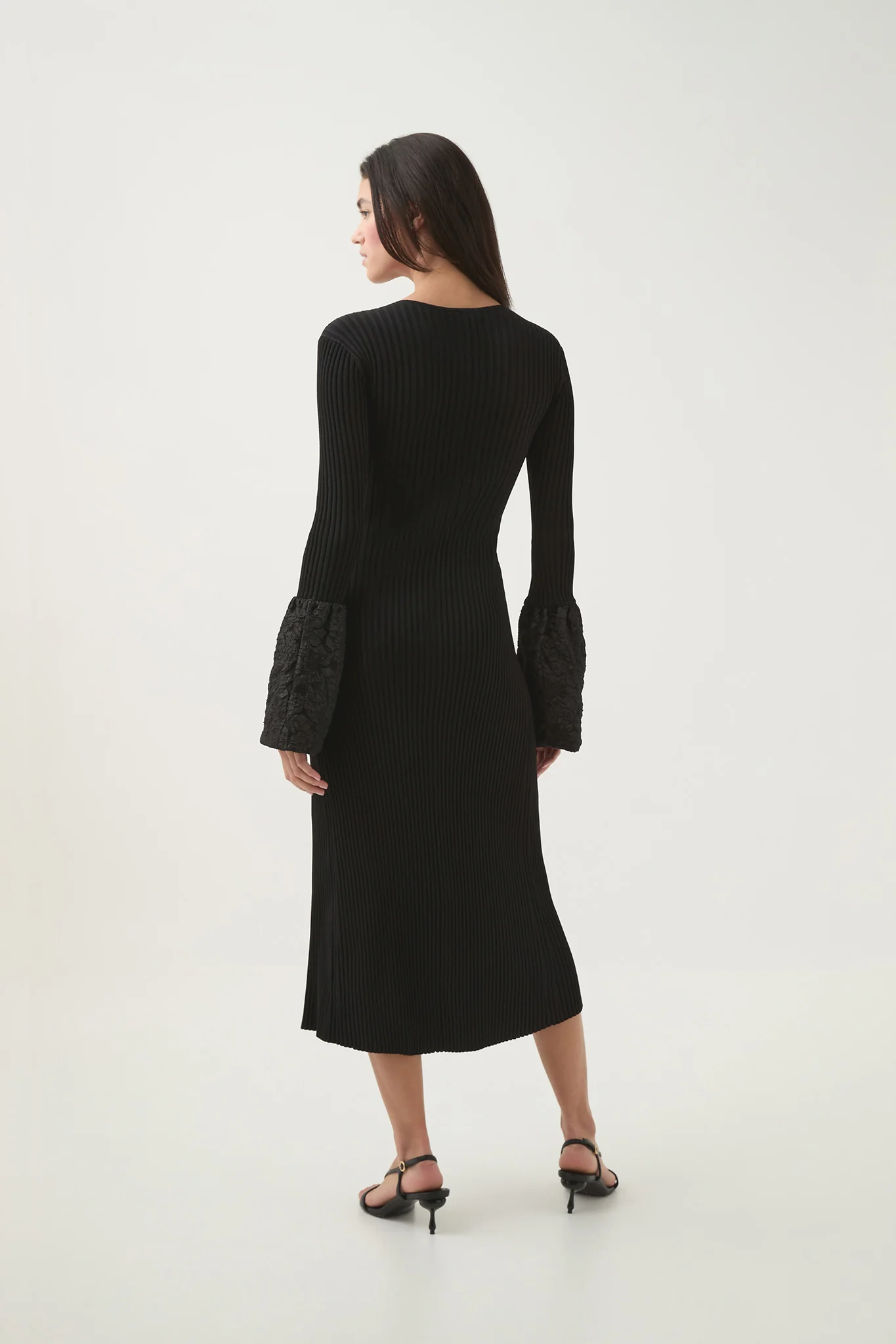 Flute Knit Midi Dress