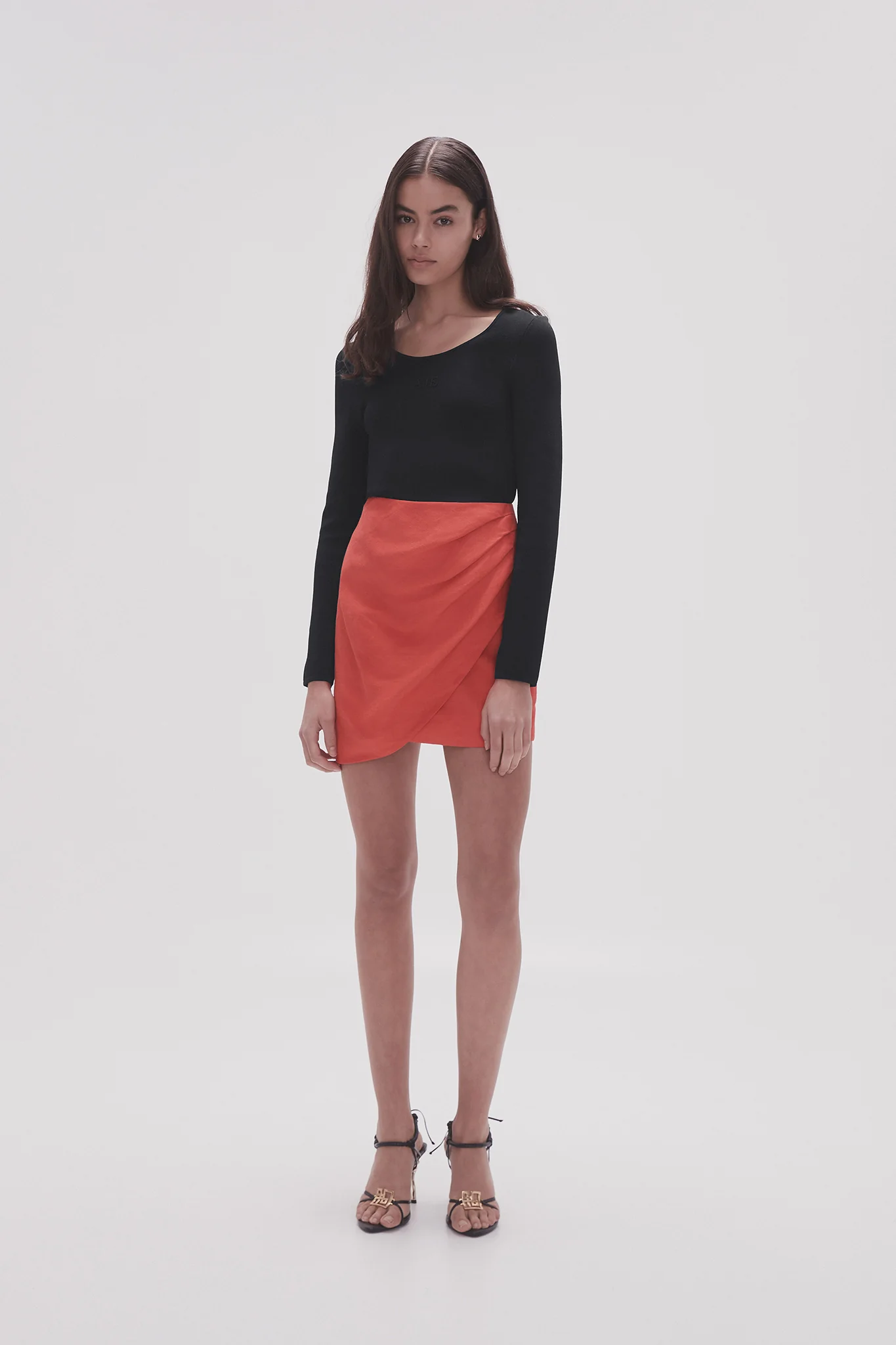 11614-kinship-draped-mini-skirt-1.webp Kinship Draped Mini Skirt