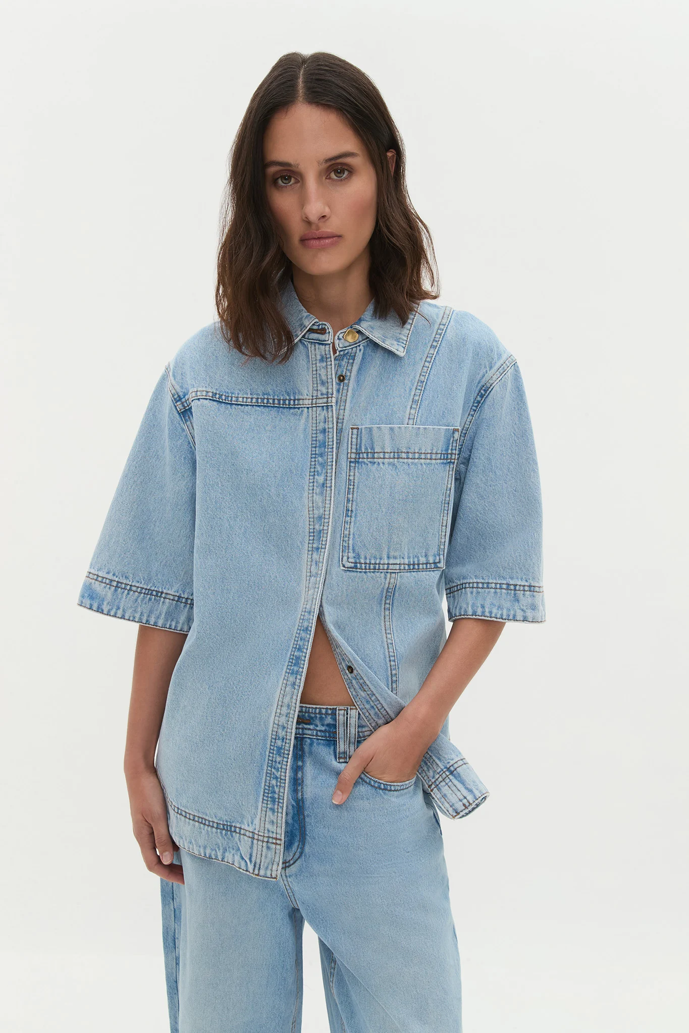 Rylan Ss Denim Shirt