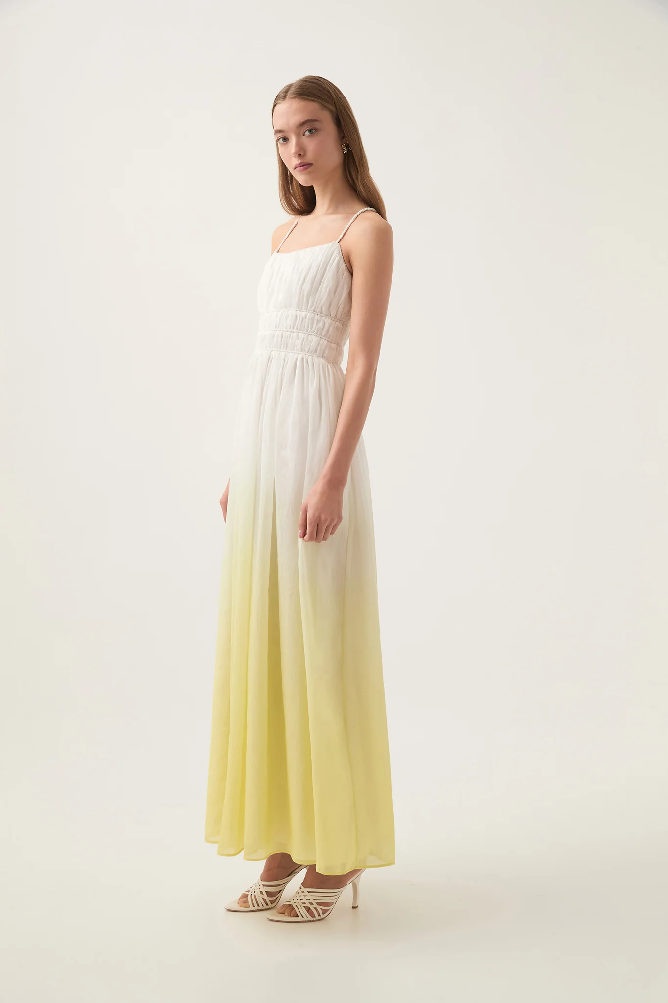 Acapella Ruched Midi Dress