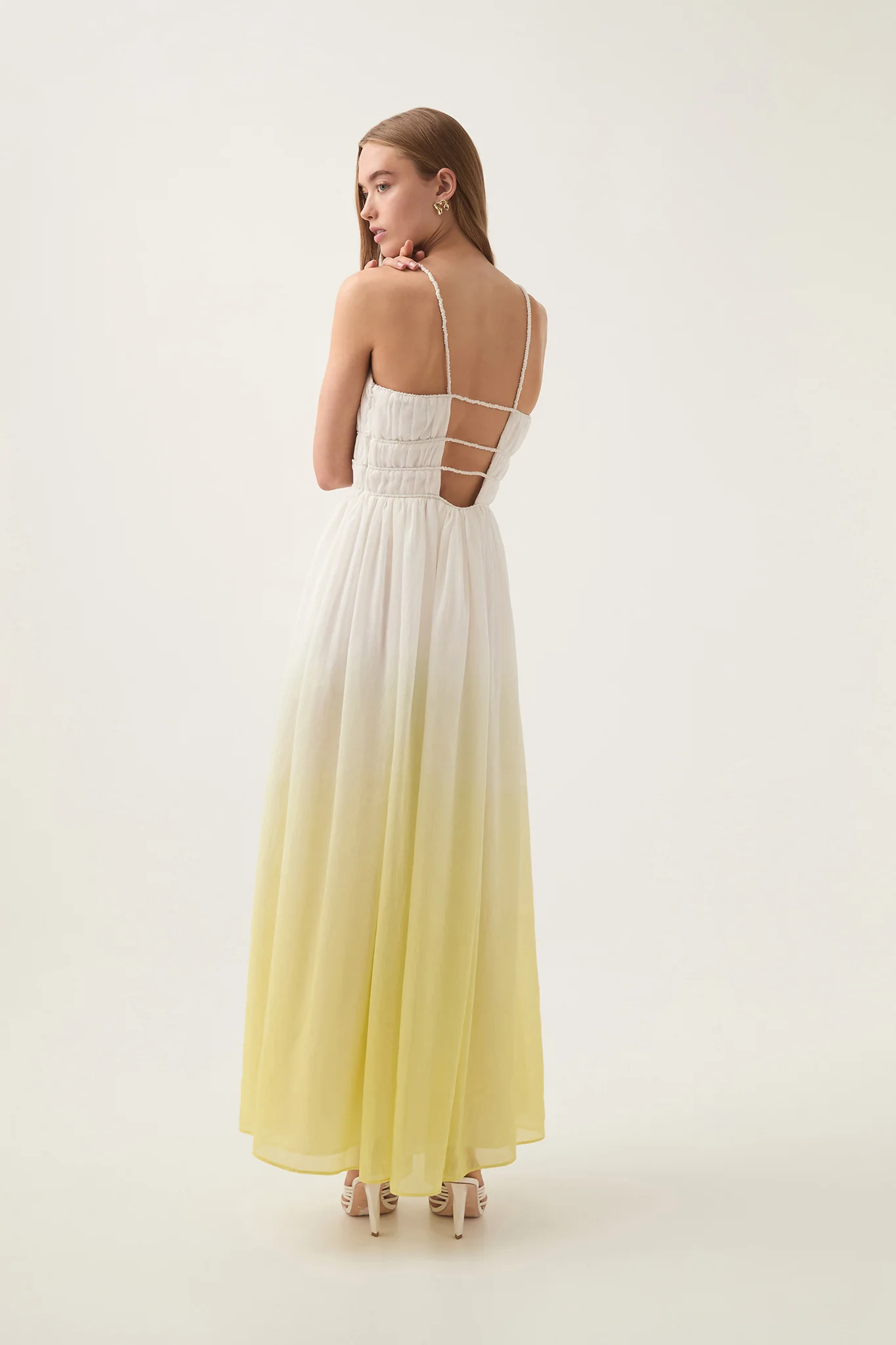 Acapella Ruched Midi Dress