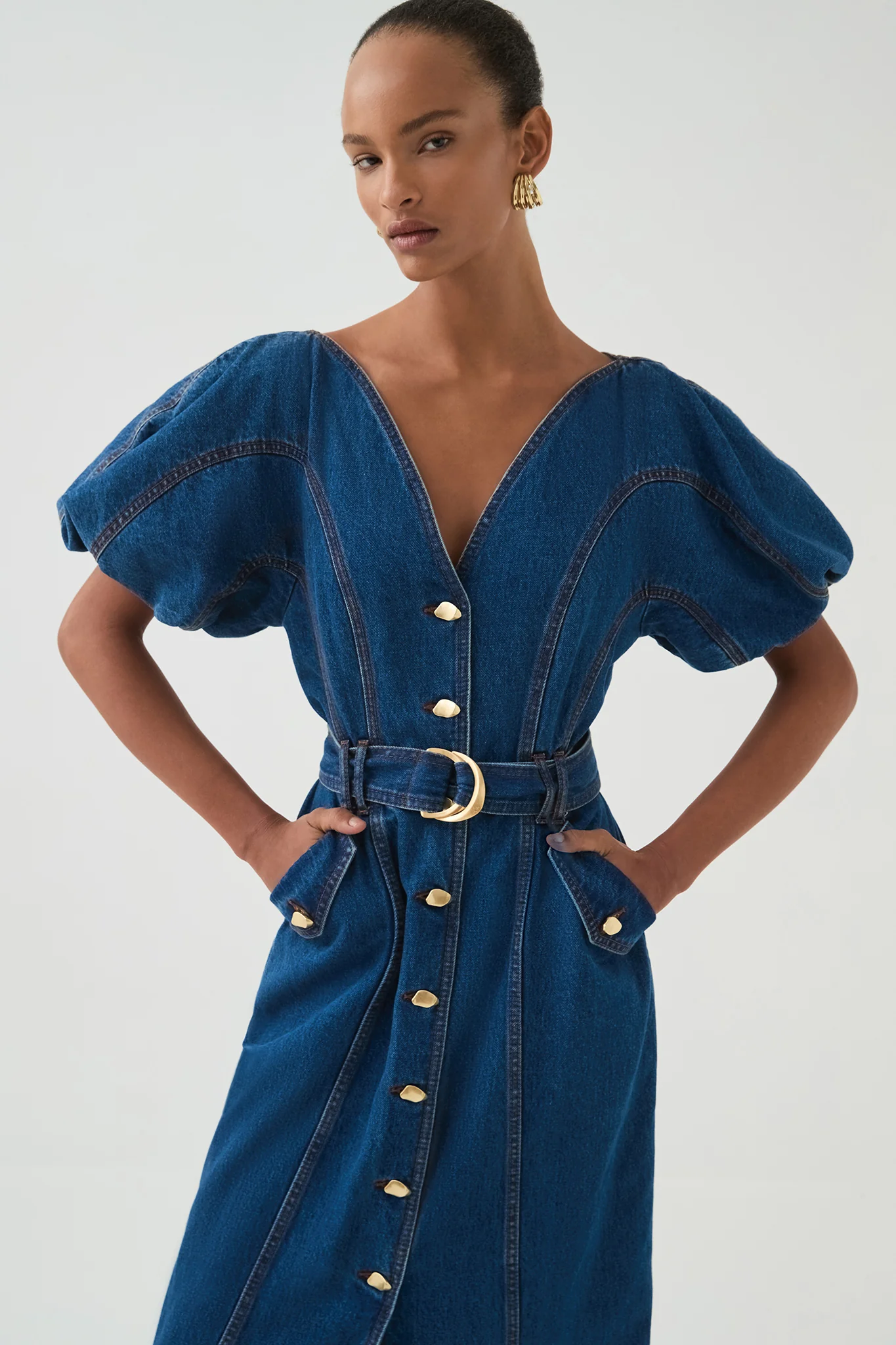 Harper Denim Midi Dress