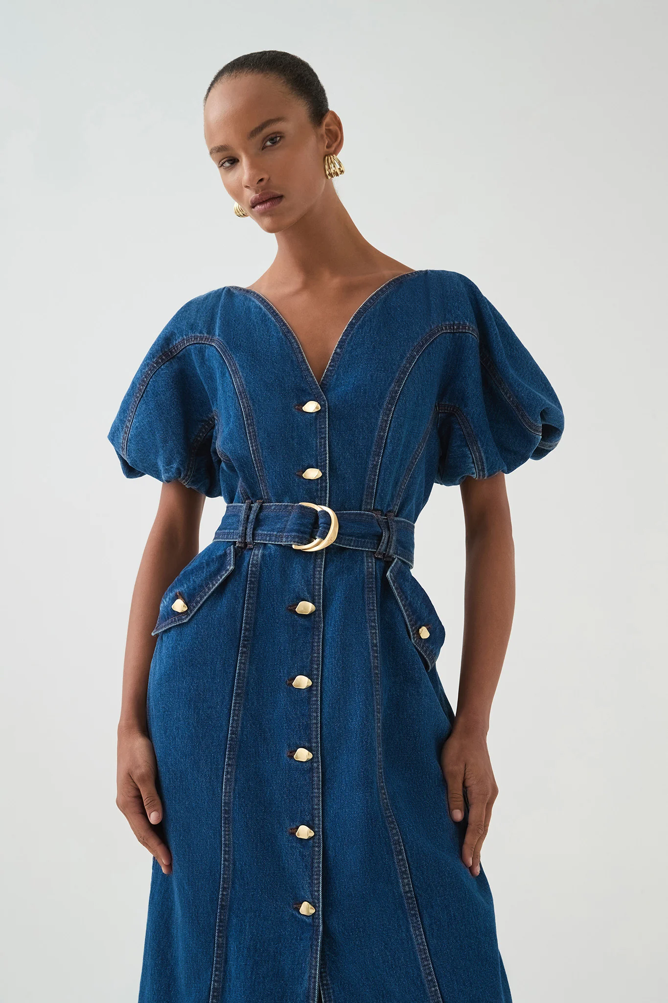 Harper Denim Midi Dress
