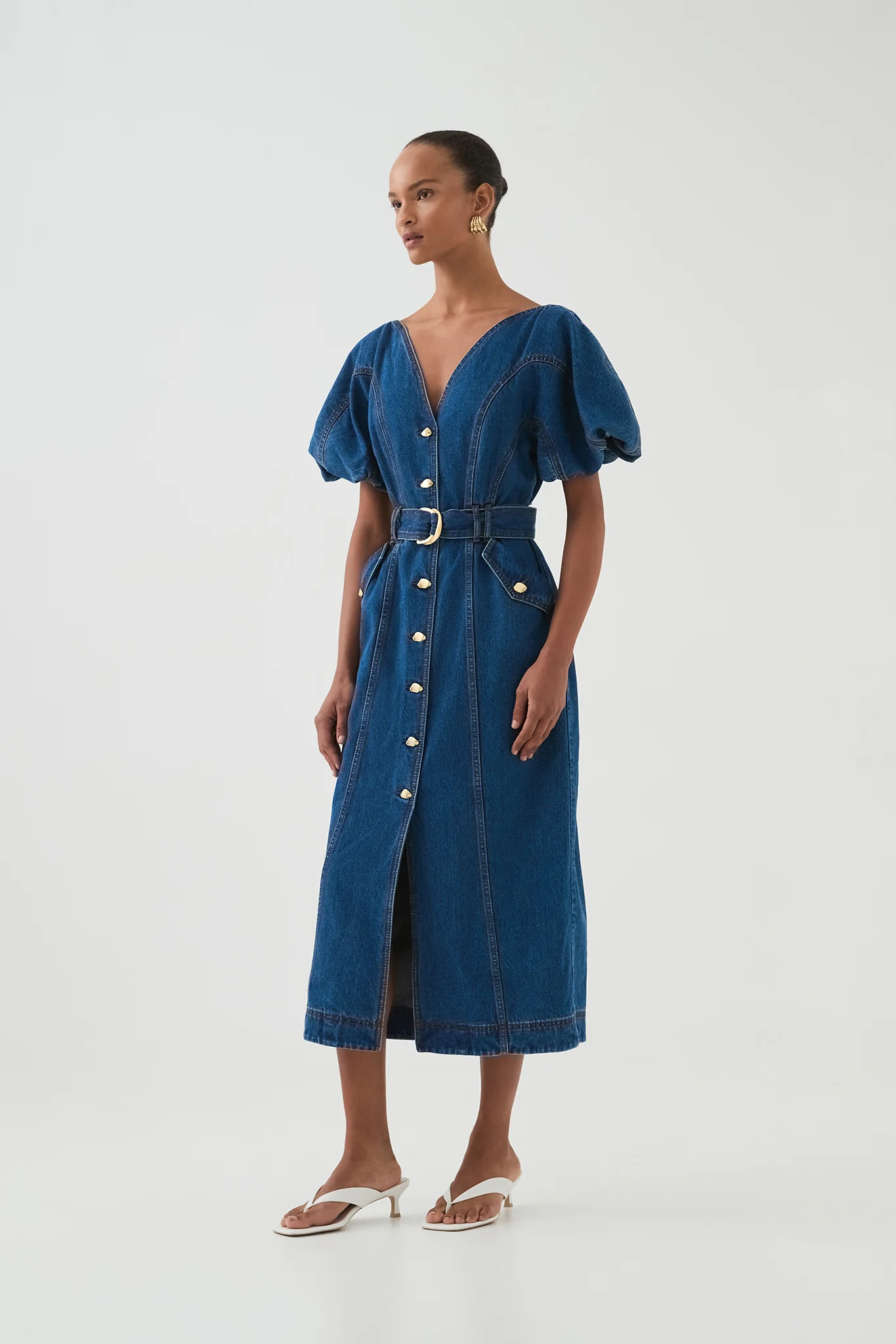 Harper Denim Midi Dress