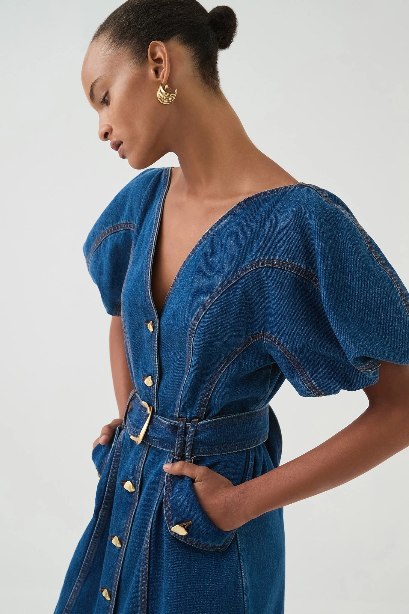 Harper Denim Midi Dress