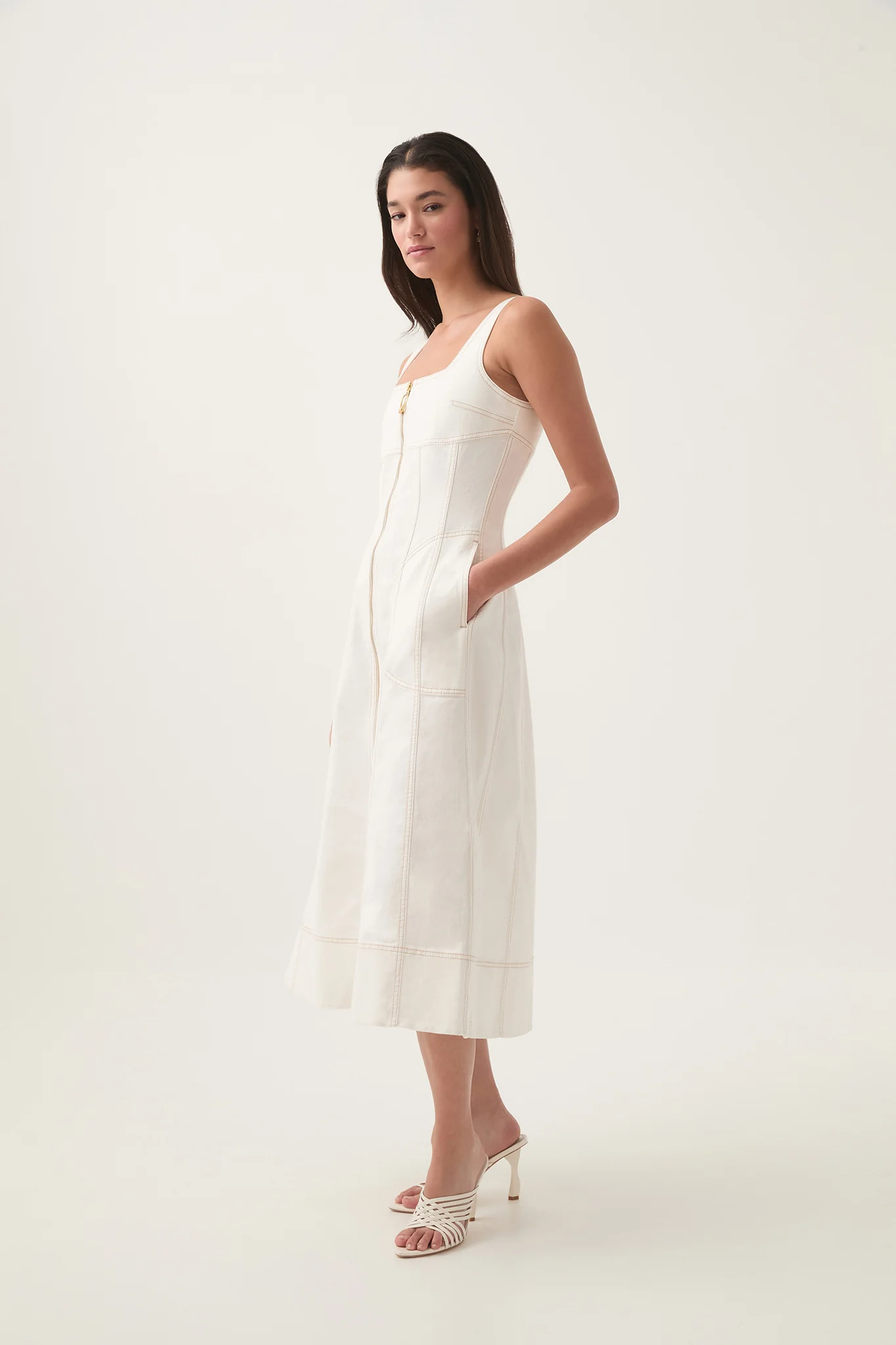 Emilie Denim Midi Dress