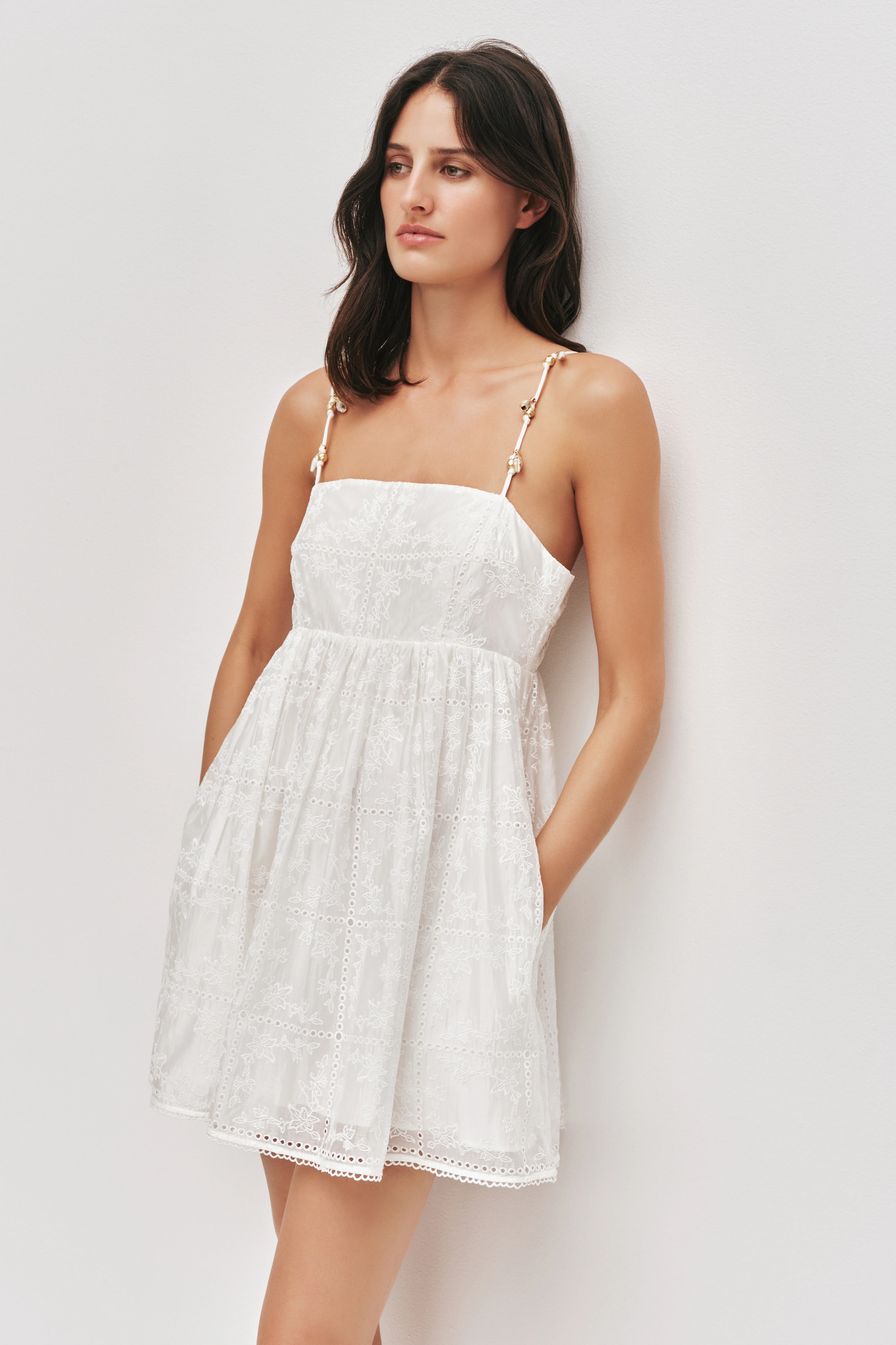 Merritt Embroidered Mini Dress