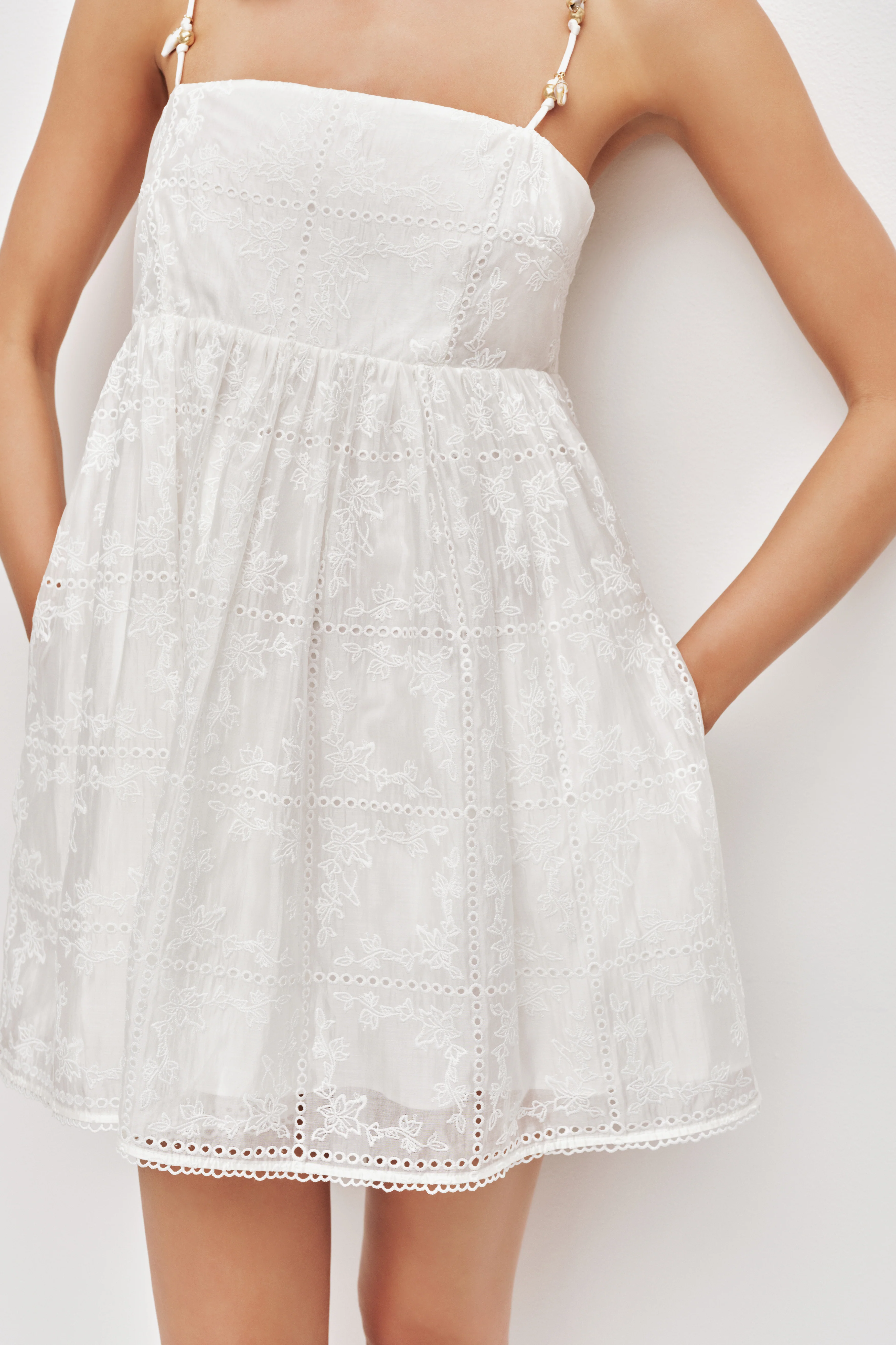Merritt Embroidered Mini Dress