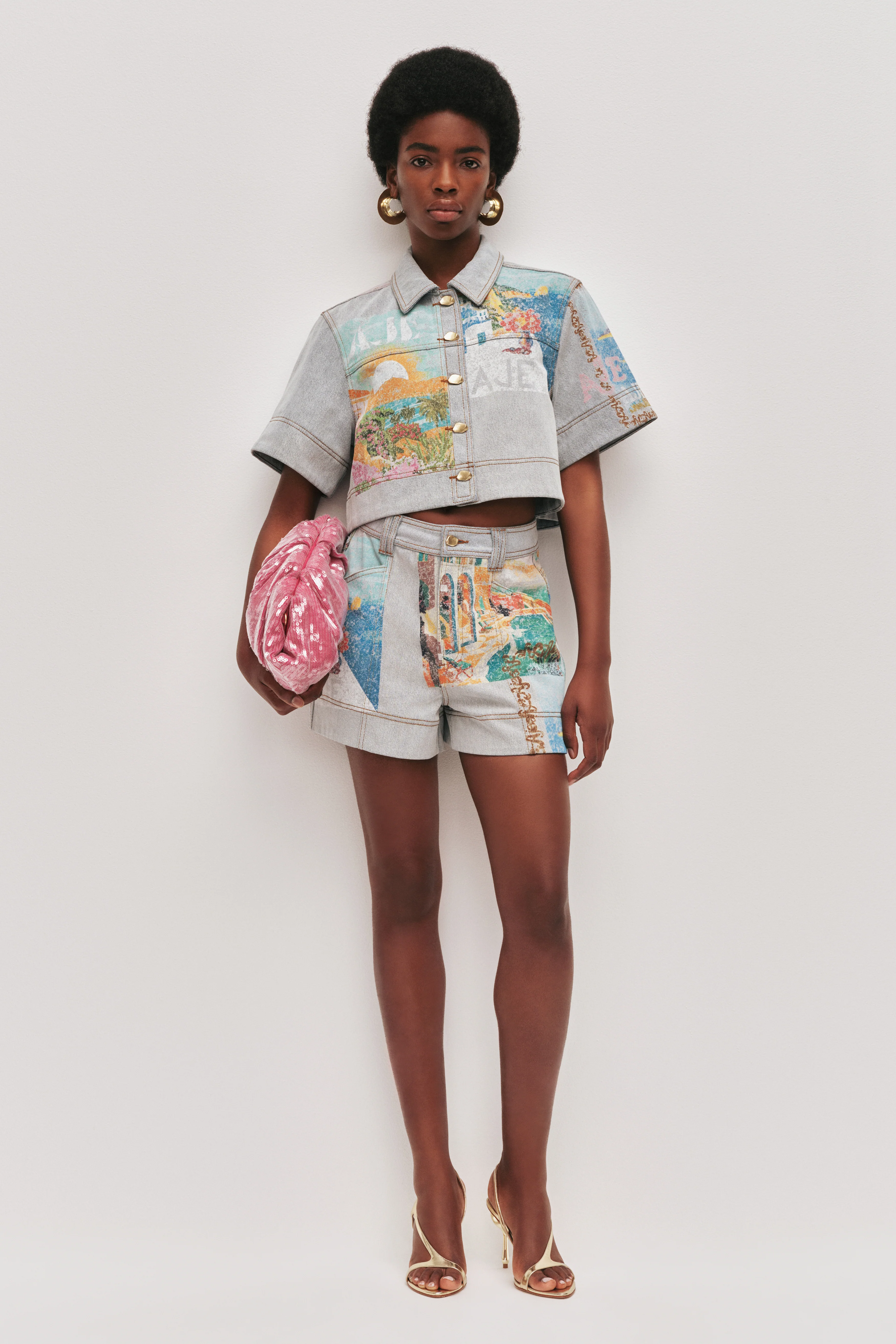 Mae Cropped Denim Shirt