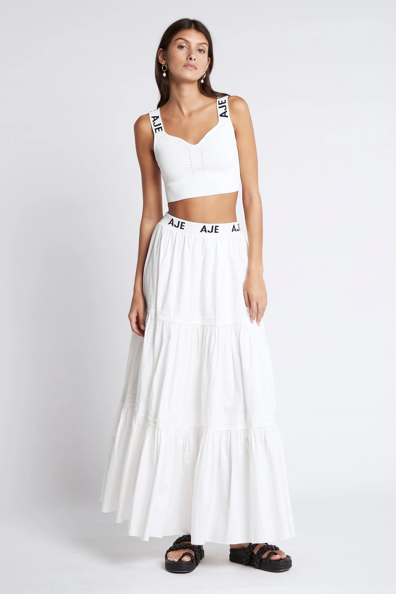 Bardot Knit Logo Tape Top
