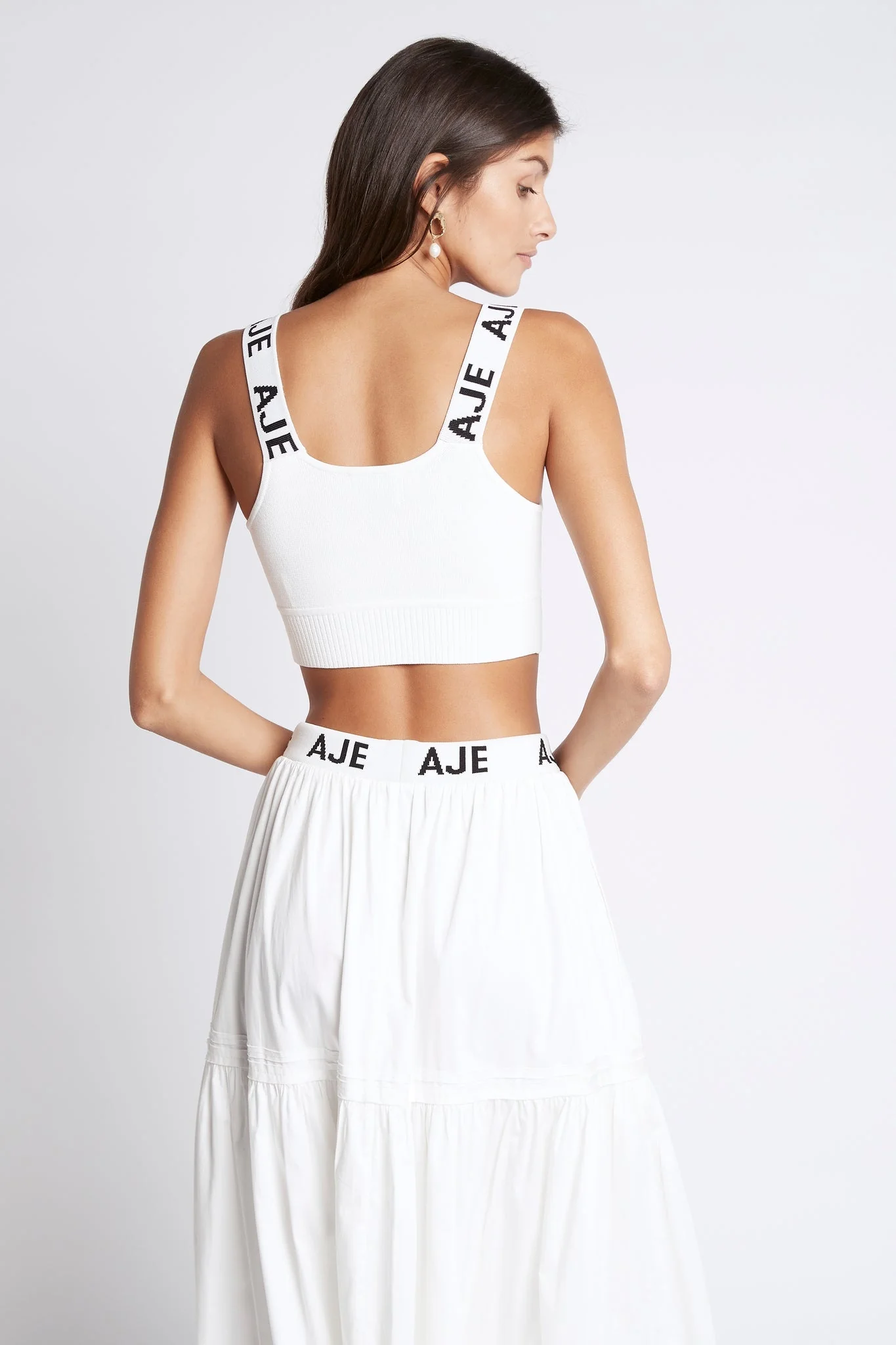 Bardot Knit Logo Tape Top