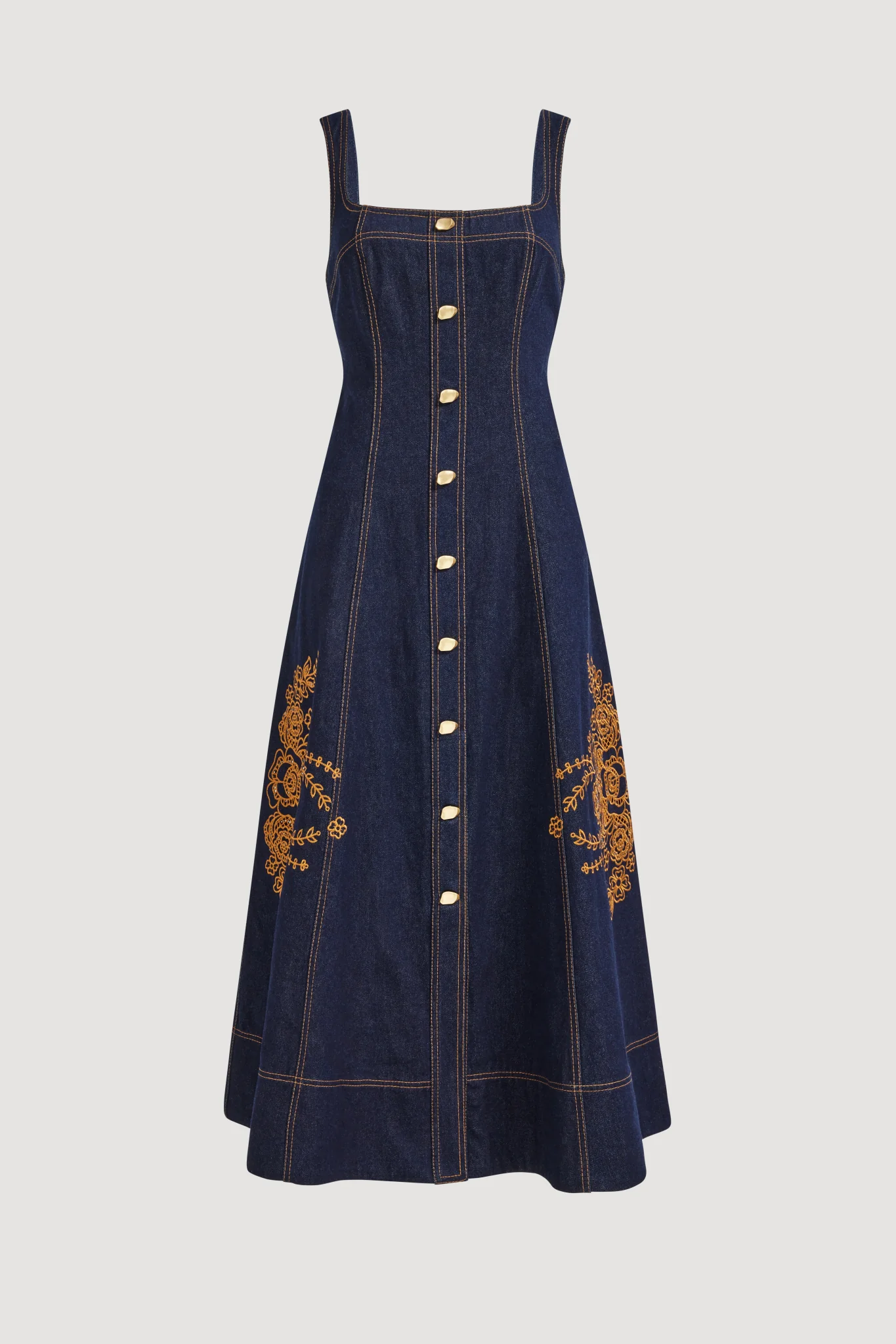 Elora Denim Midi Dress