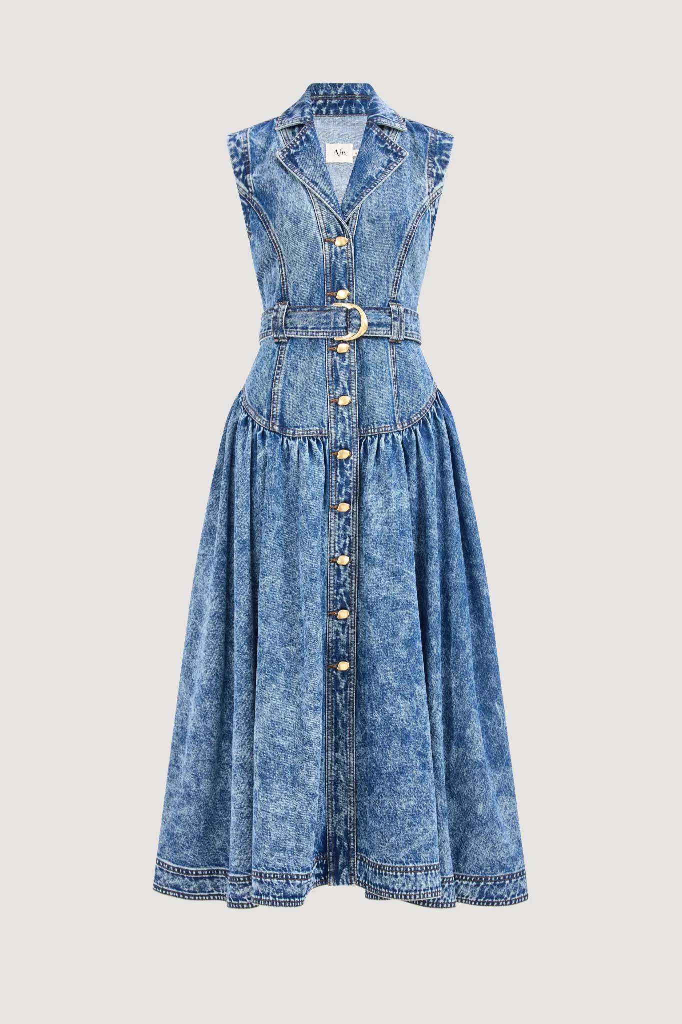Angelina Belted Midi Dress