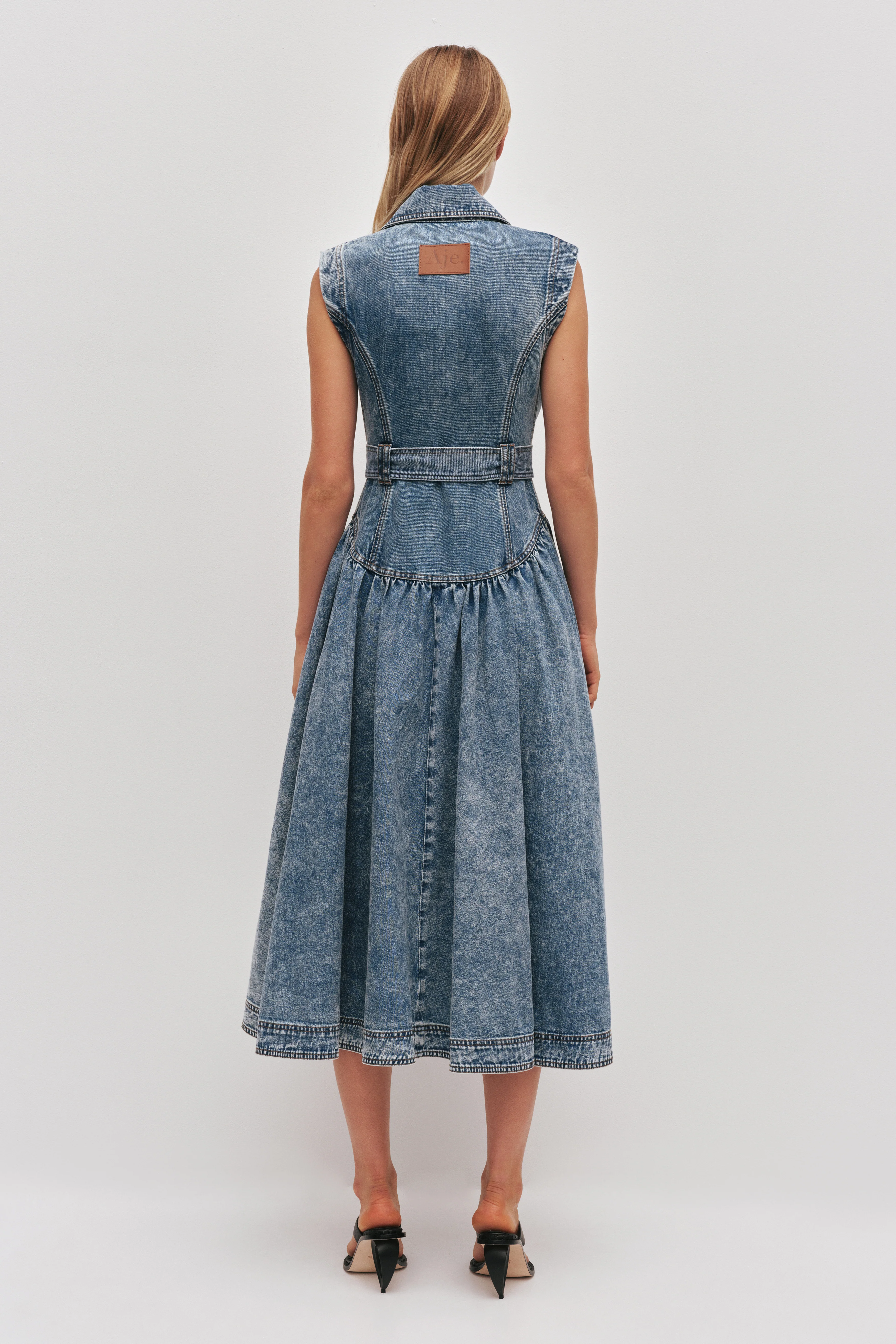Angelina Belted Midi Dress