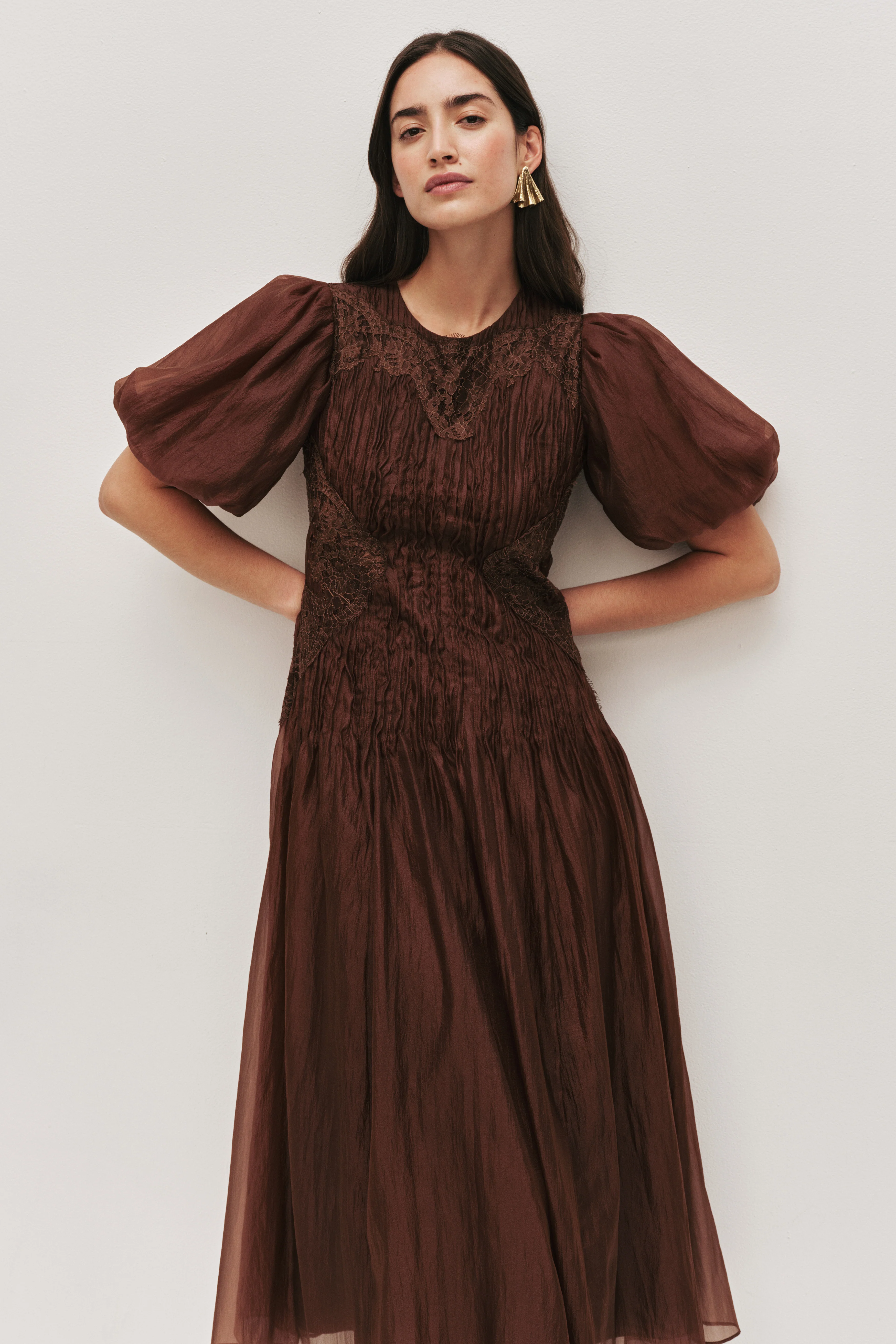 Ophelia Lace Midi Dress