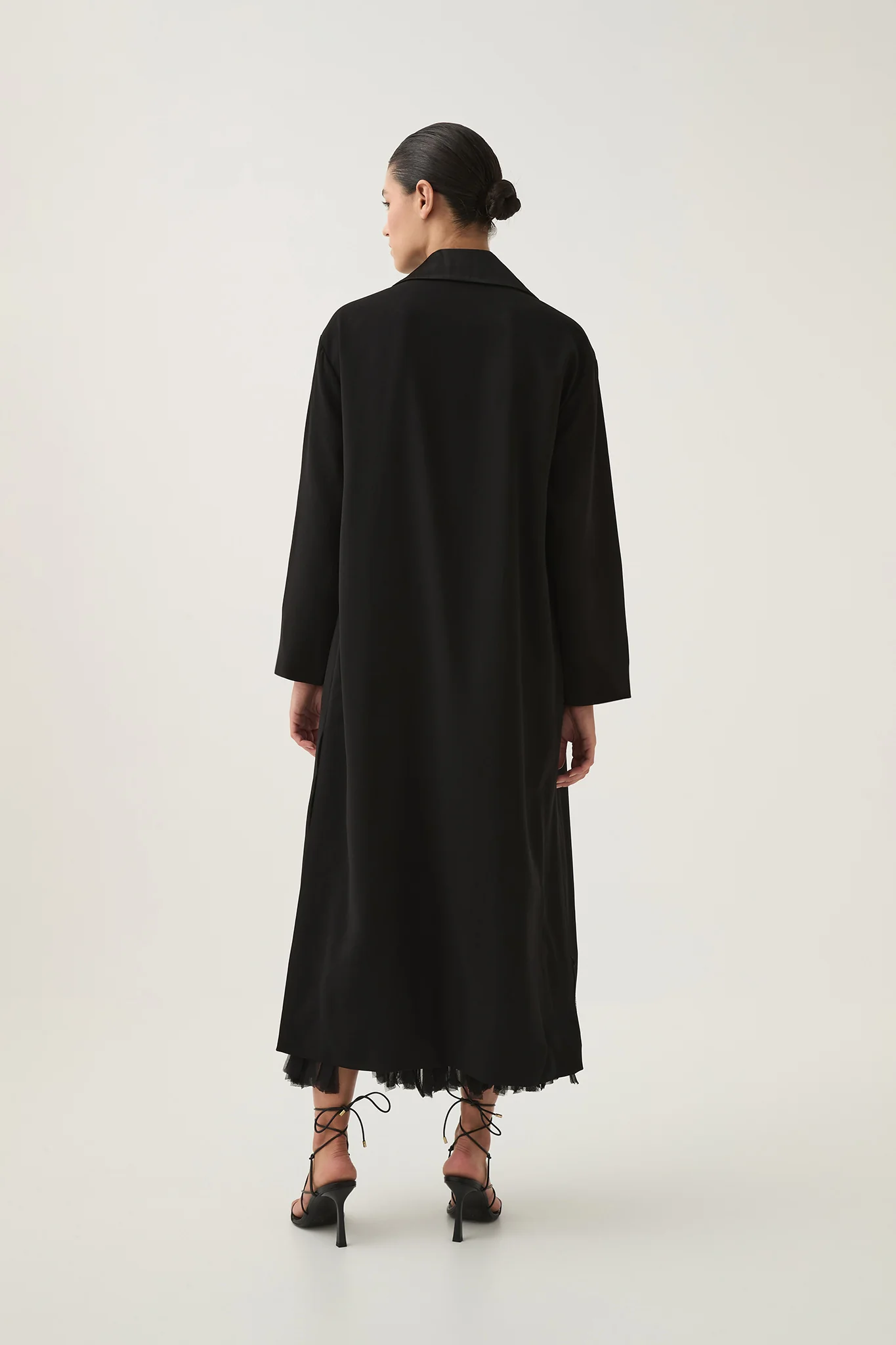 Kara Long Line Crepe Coat