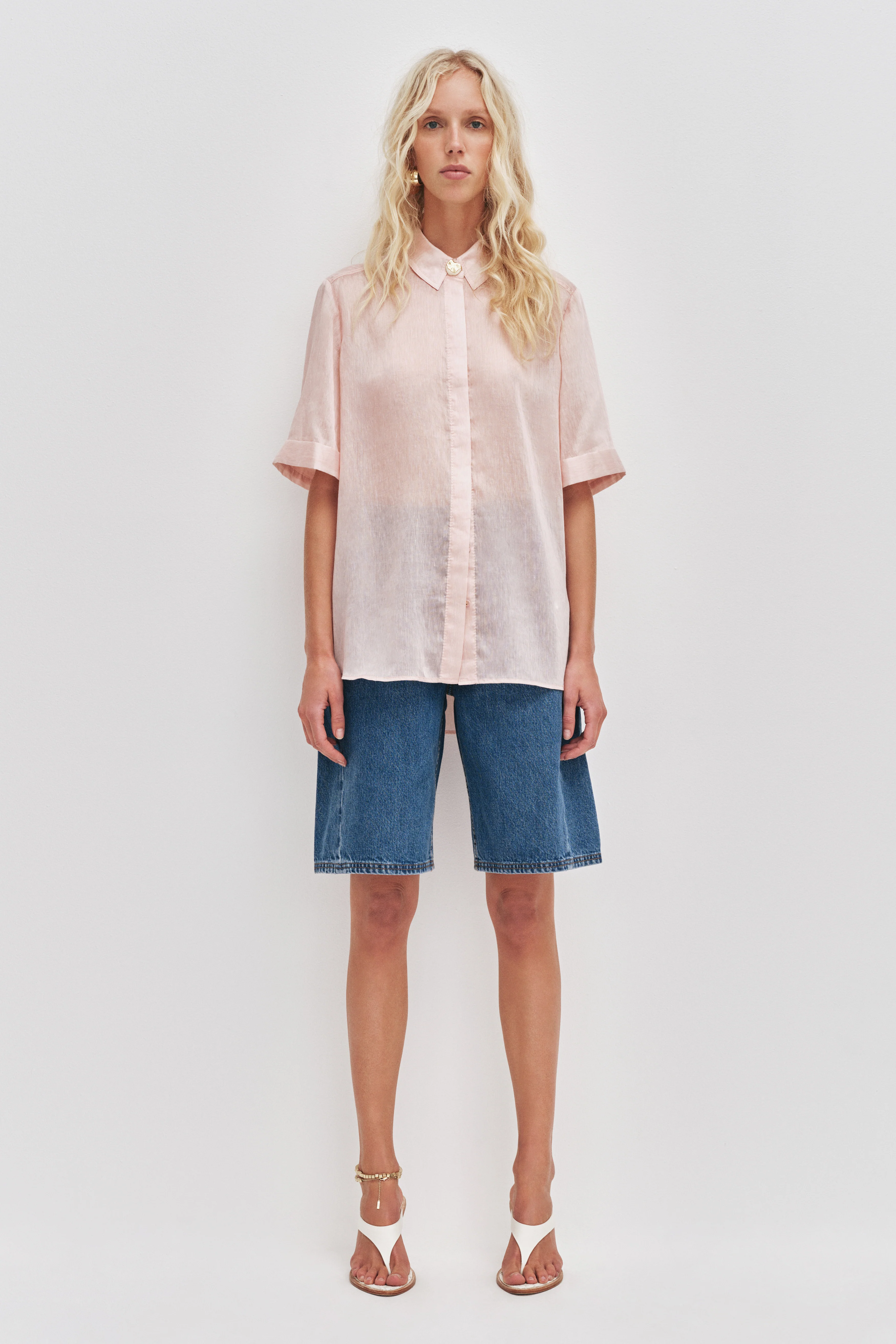 Stevie Denim Barrel Shorts