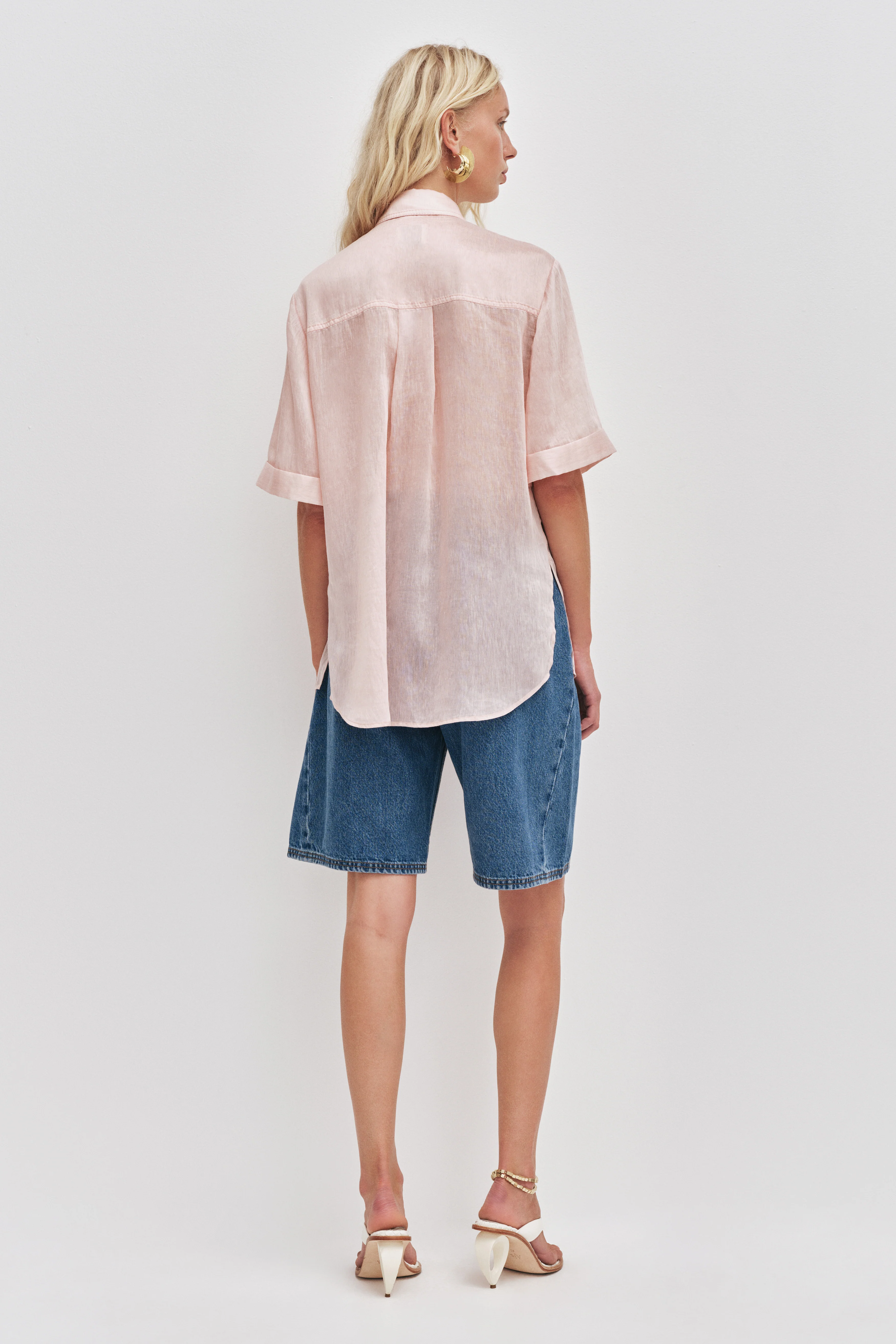 Stevie Denim Barrel Shorts