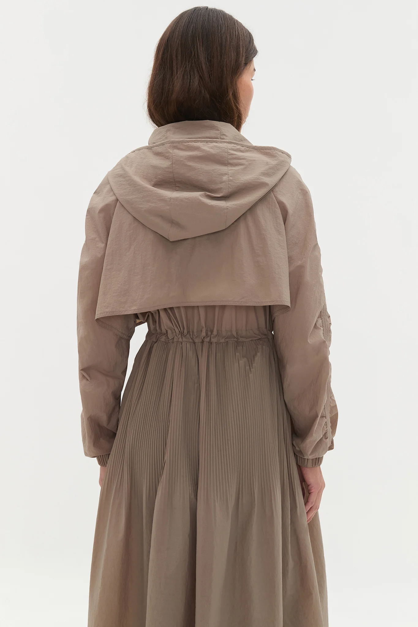 Longline Pleated Trench 703