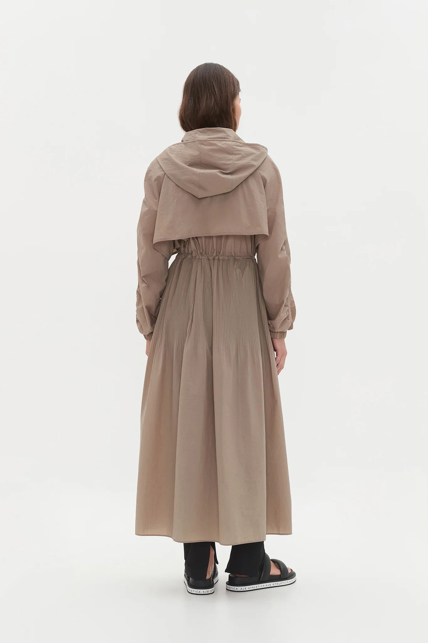 Longline Pleated Trench 703