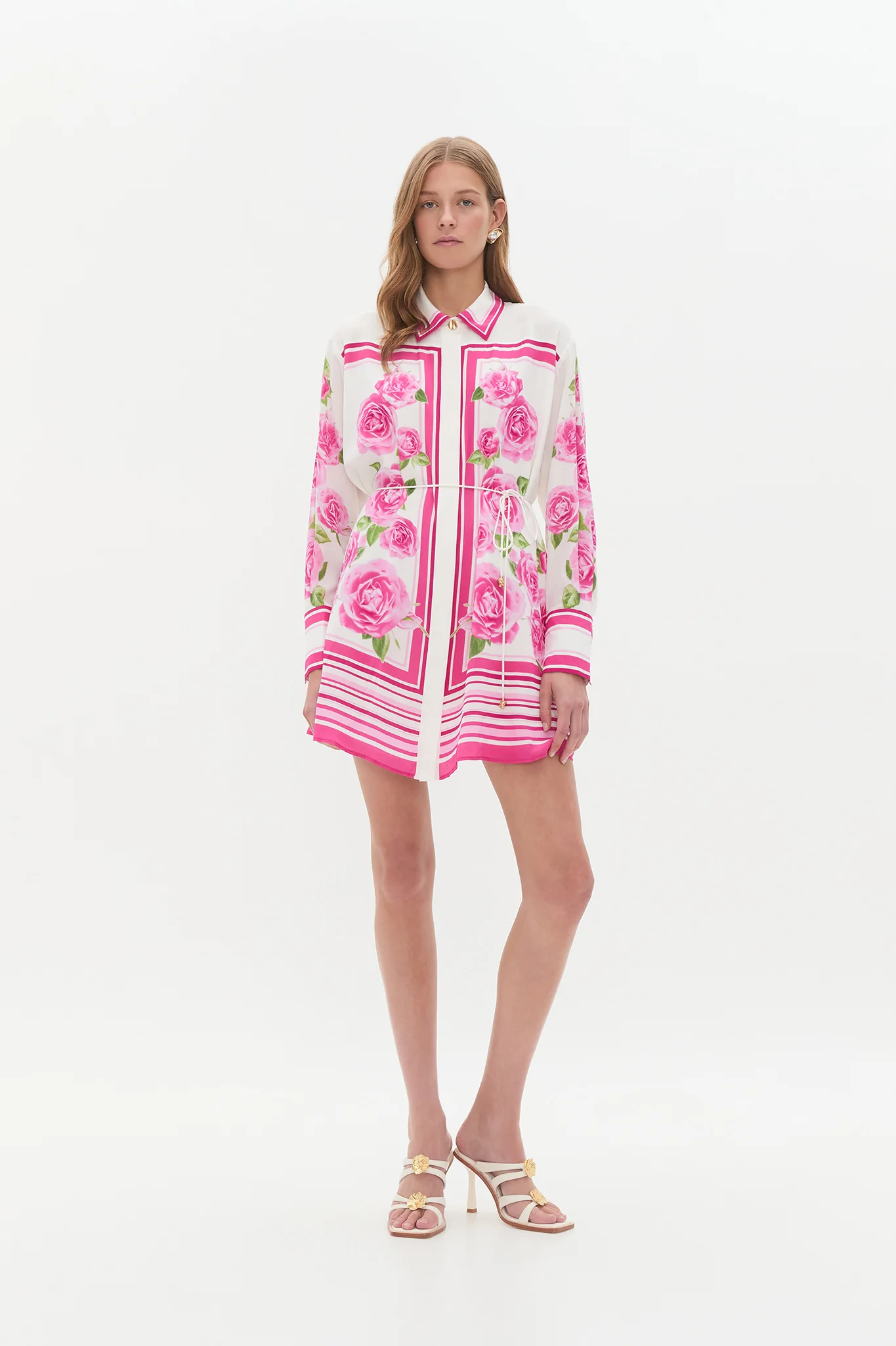 Secret Border Silk Mini Dress