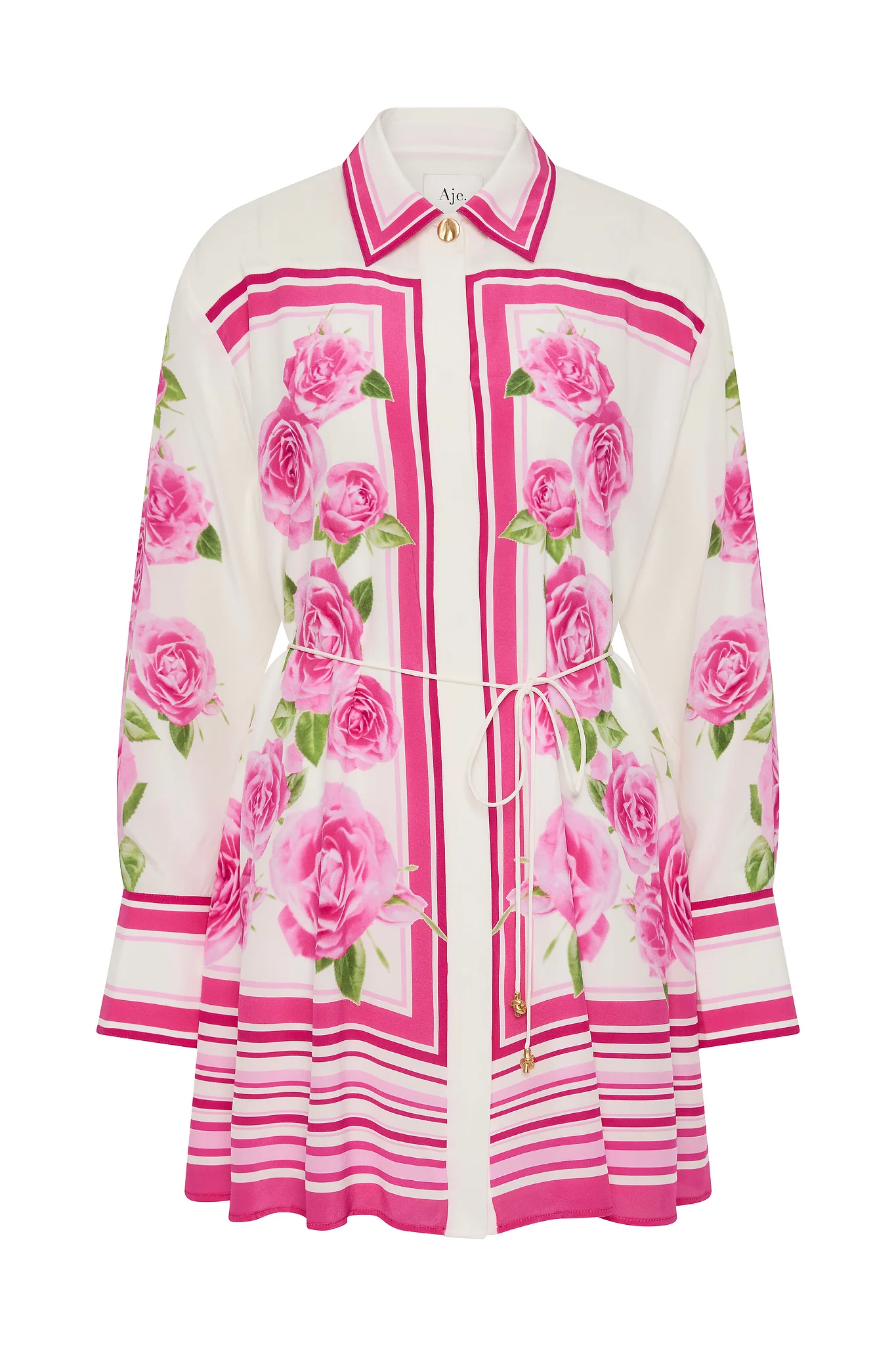 Secret Border Silk Mini Dress