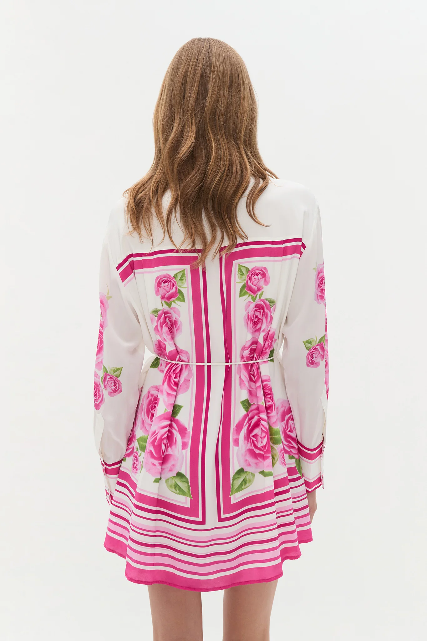 Secret Border Silk Mini Dress