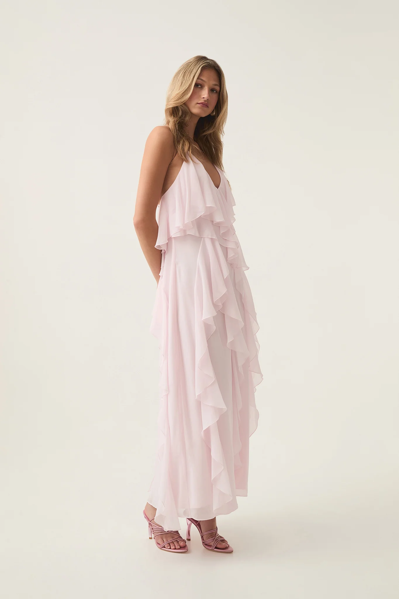 Valentine Frill Maxi Dress