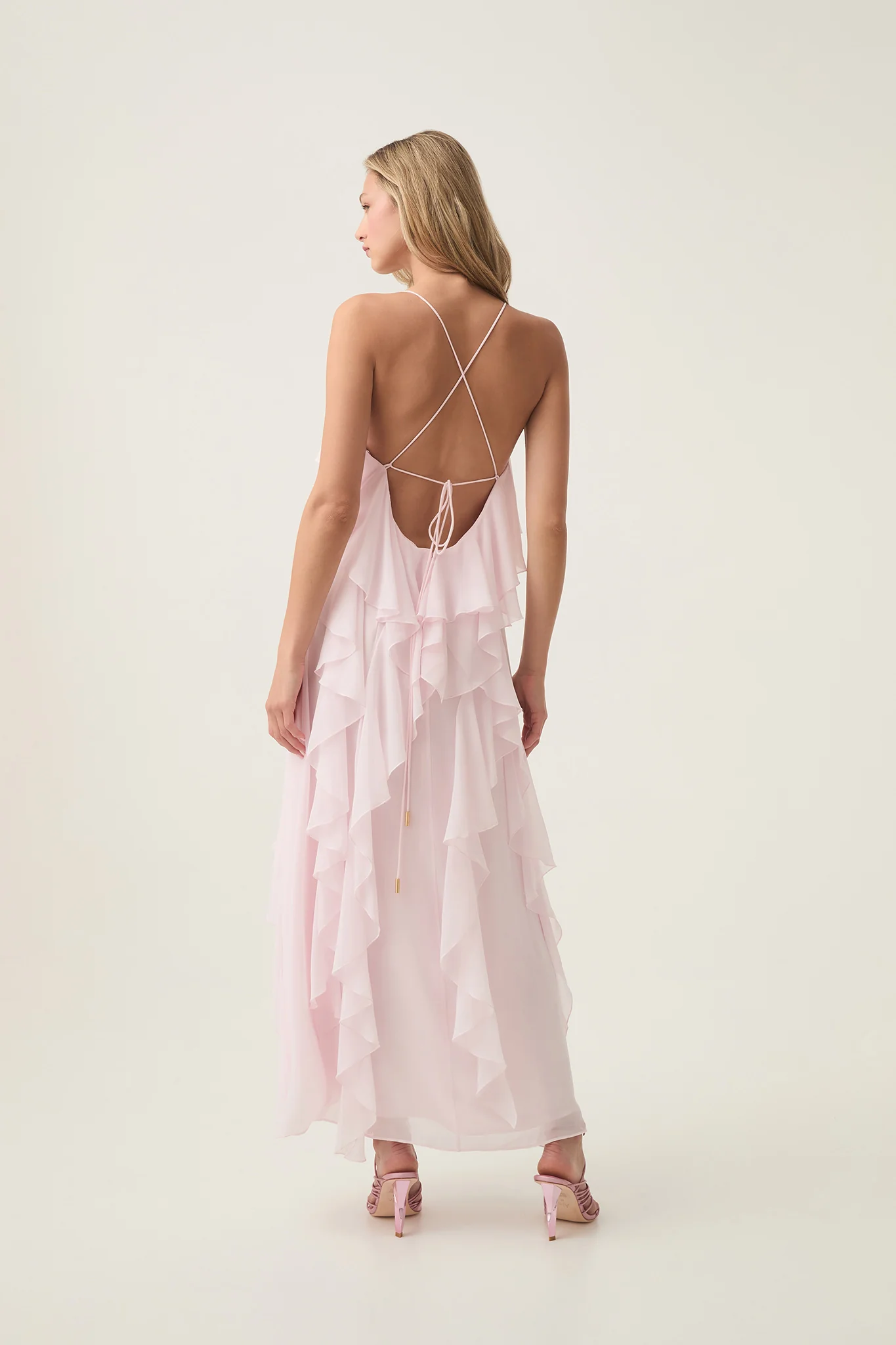 Valentine Frill Maxi Dress