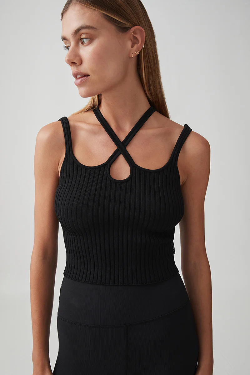 Crossover Knit Strap Tank 165